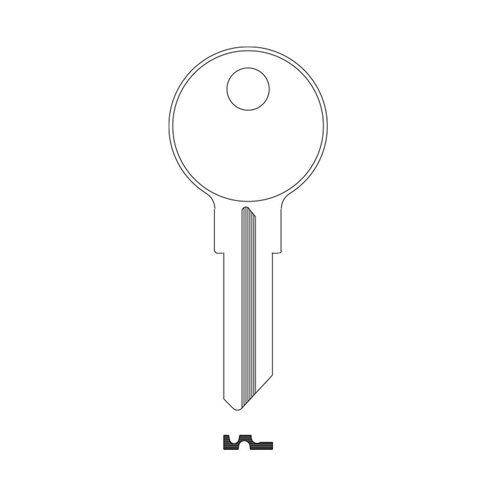 1562 Key Blank – Nickel
