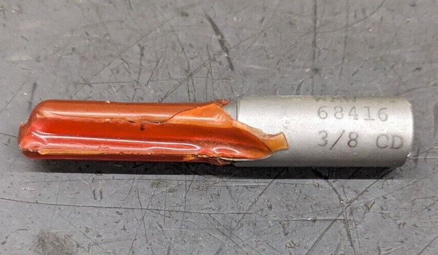 WKW Carbide Tipped Straight Router 3/8" CD 1/2" SH Single Flute USA
