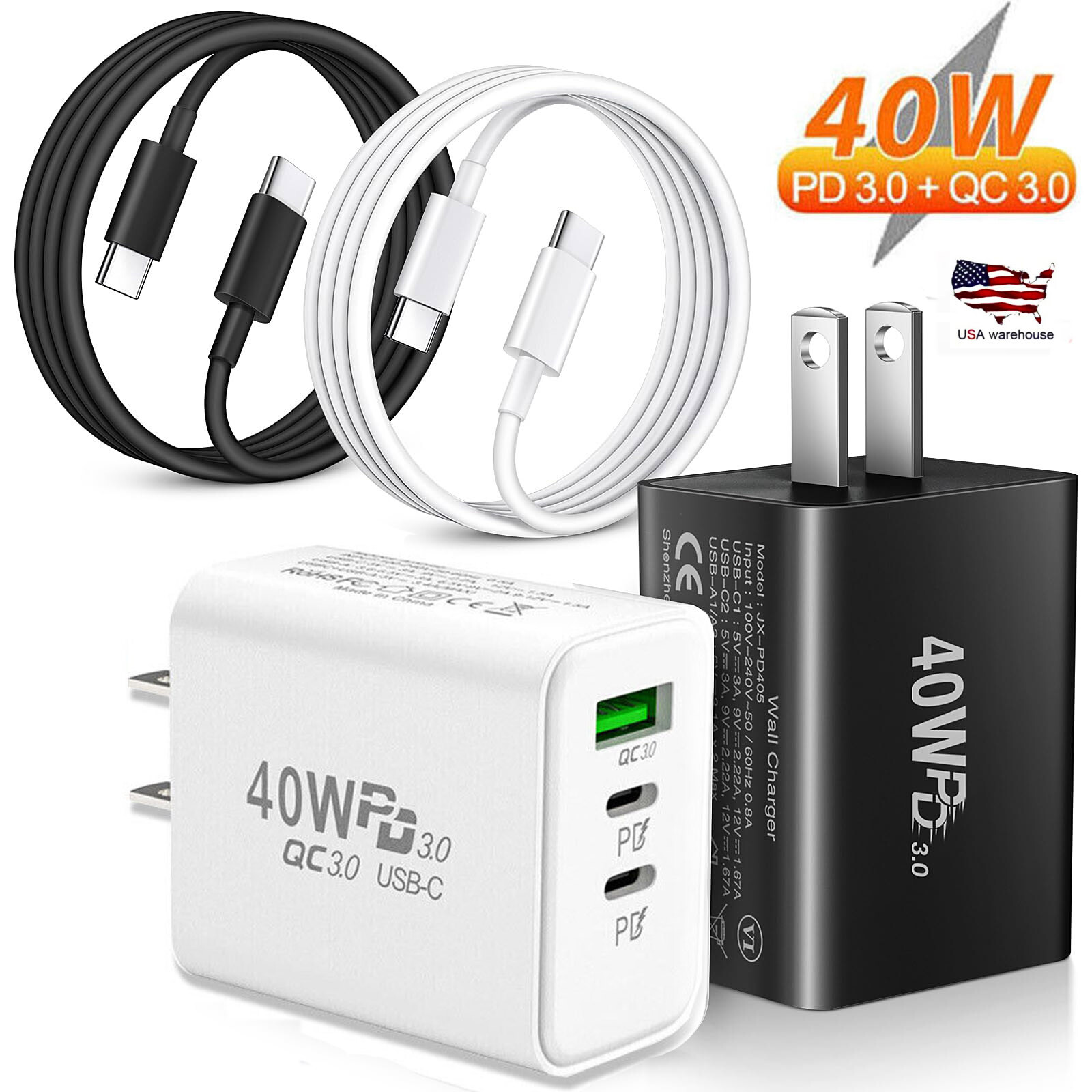 40W Type C USB Phone Charger & Cable For Samsung Galaxy A56 A36 A26 A06 5G