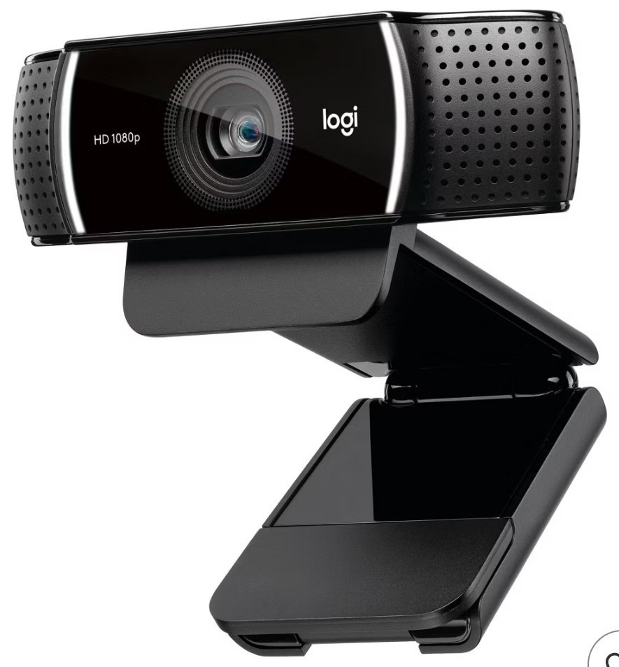 Logitech HD 1080p High Definition Webcam Clip-On Mount, Black