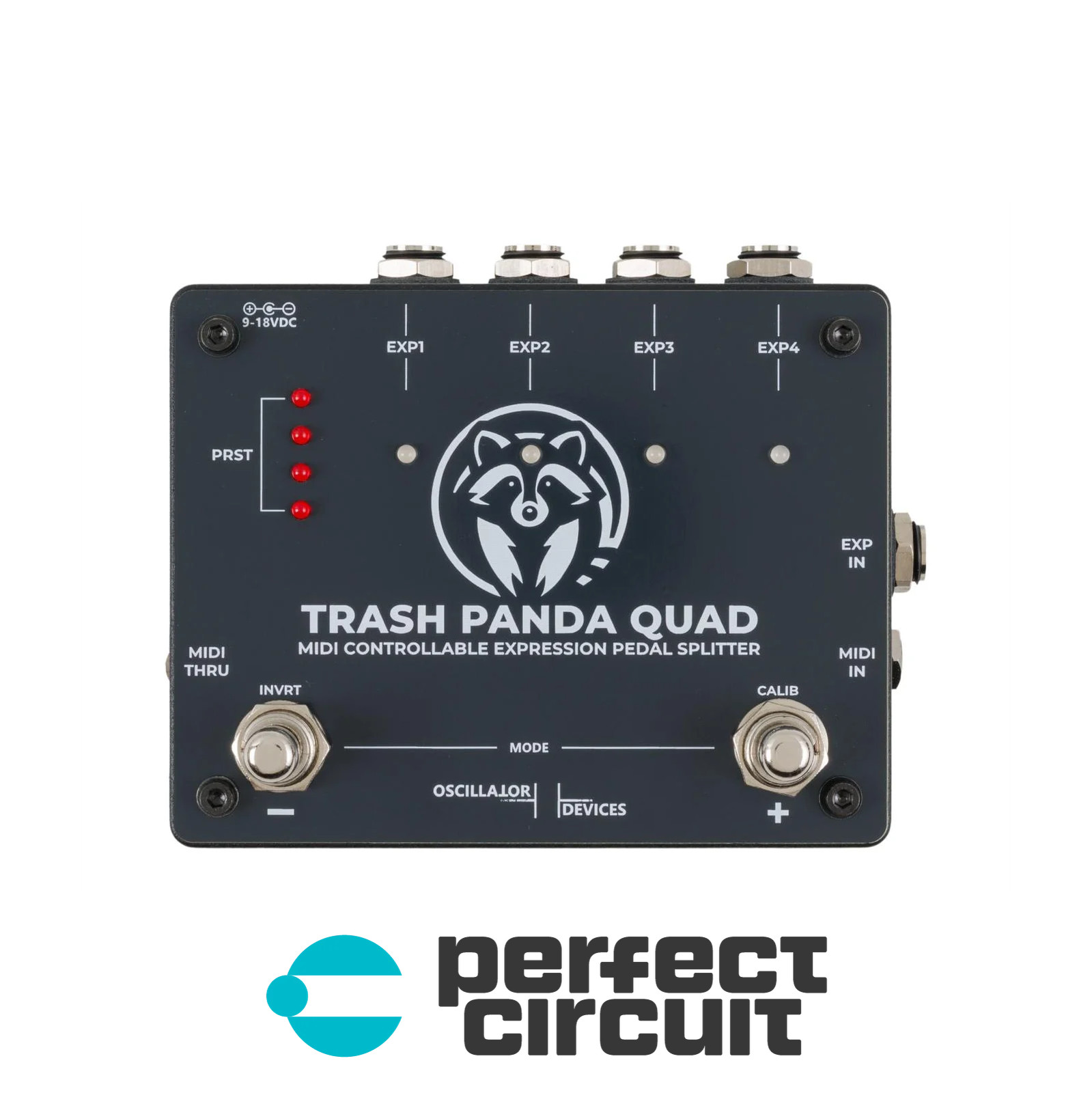 Oscillator Devices Trash Panda Quad Pedal EFFECTS - NEW - PERFECT CIRCUIT