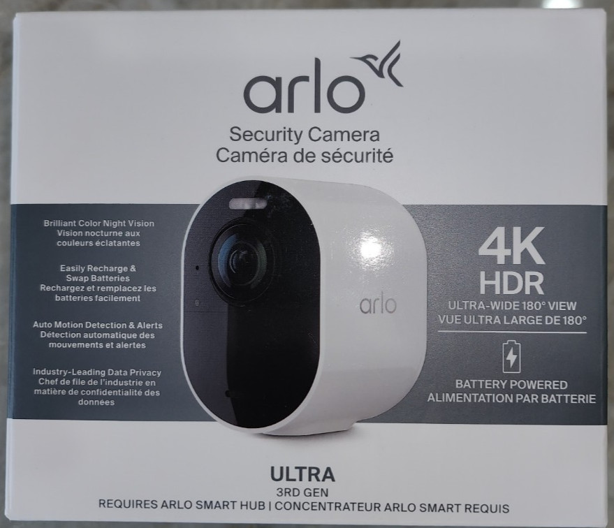 Arlo Ultra 3 UHD 4K Wire-Free Add-on Security Camera - VMC5050-100NAS Mag Mount