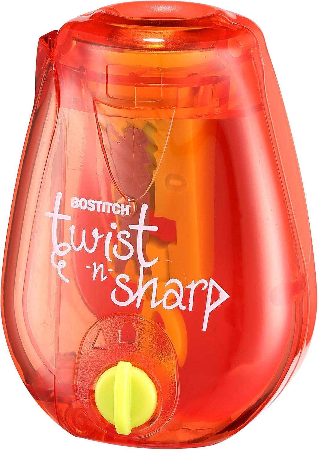 Bostitch Office Twist-n-Sharp Pencil Sharpener, for Kids & Single, Red