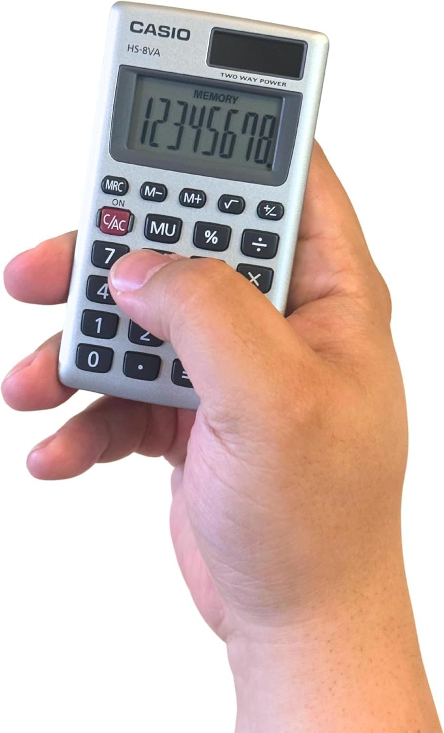 Casio HS-8VA Solar Powered Standard Function Calculator