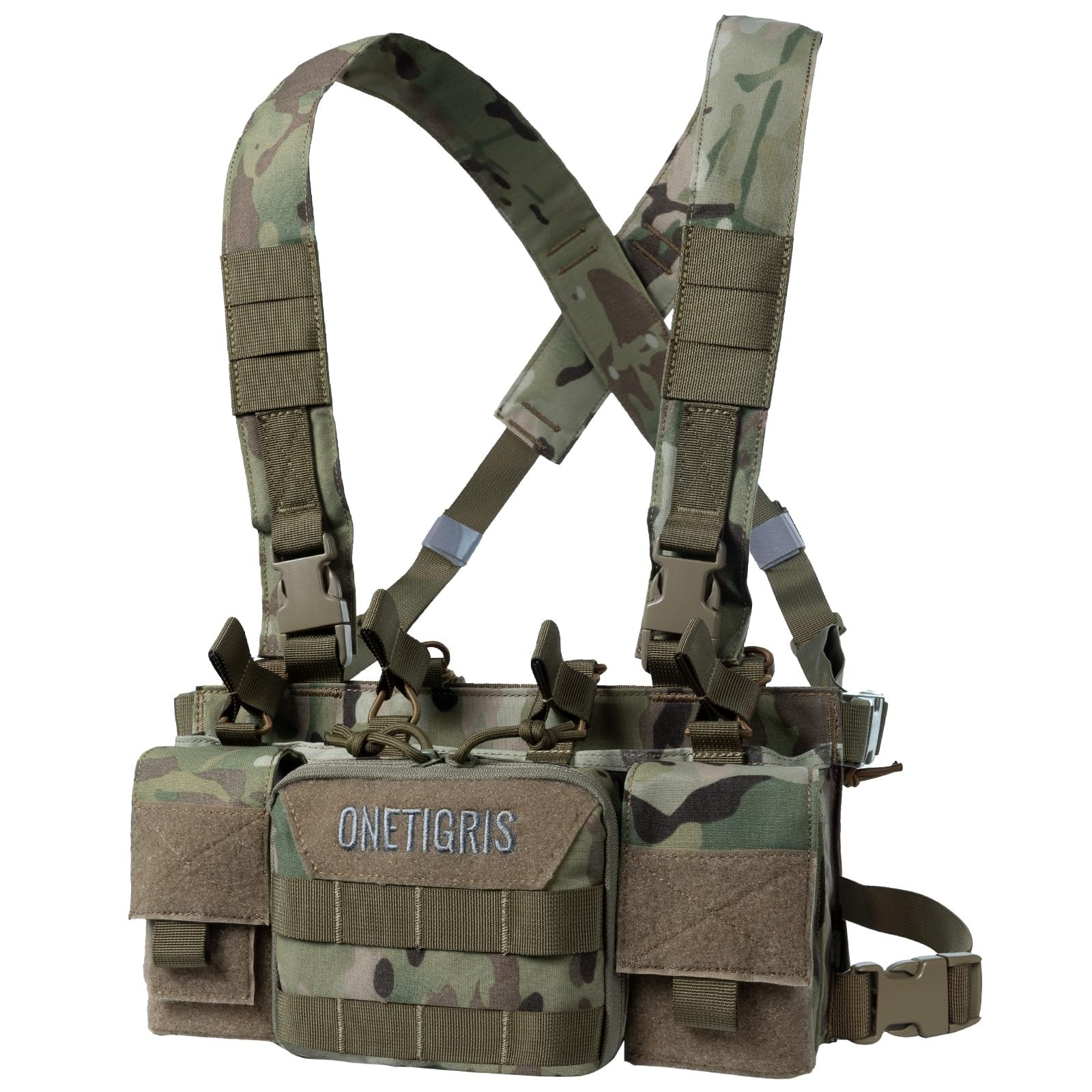 ONETIGRIS Chest Rig, MOLLE Chest Rigs Tactical Chest Rig Dangler Pouch Utilit...