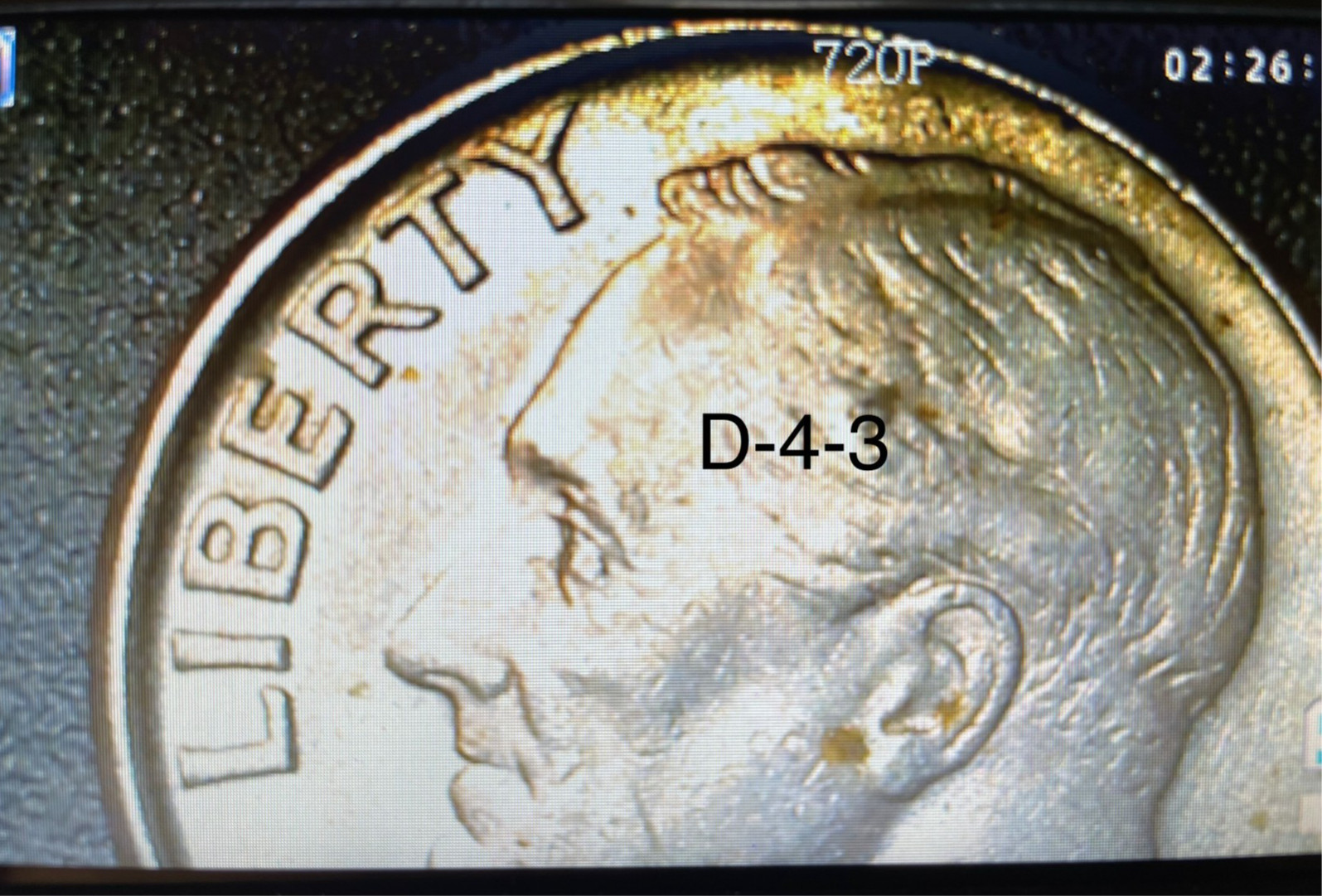 6X Roosevelt Dimes with various broadstrike, off-center, collar errors