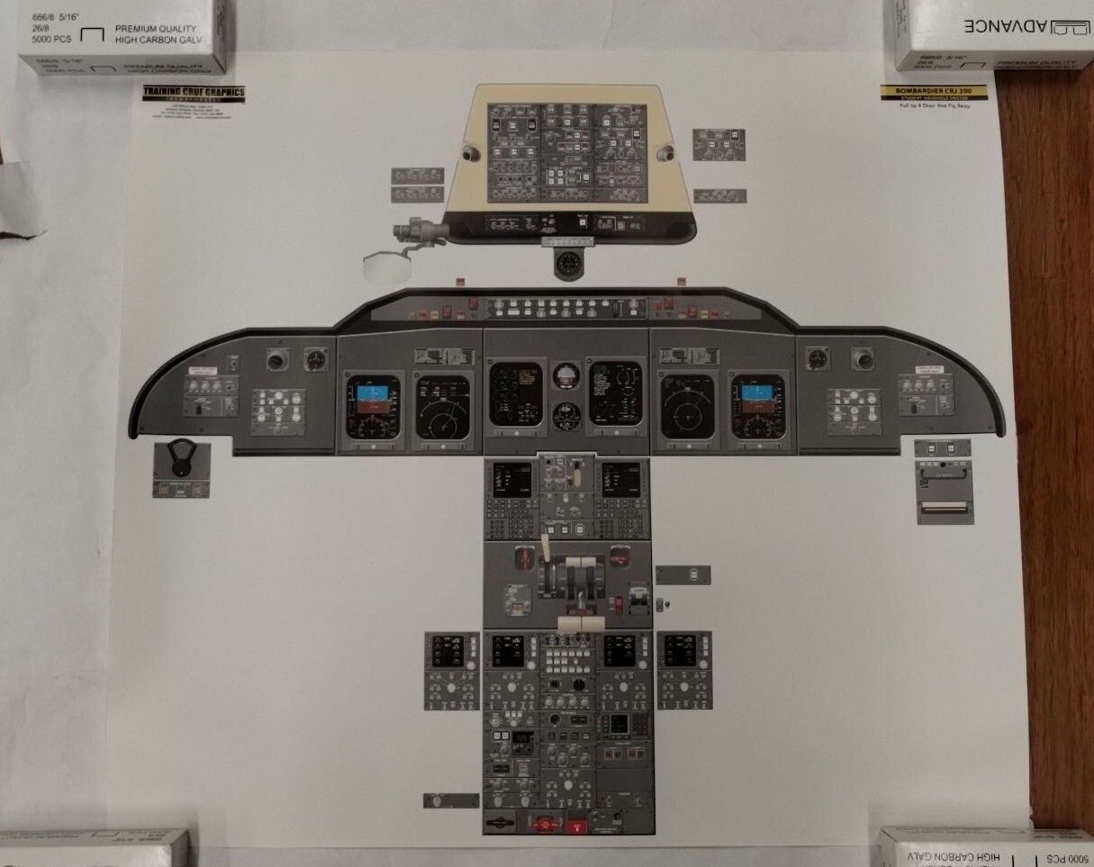 Bombardier CRJ 200 Student Handheld Poster 17" X 17" -Reproduction