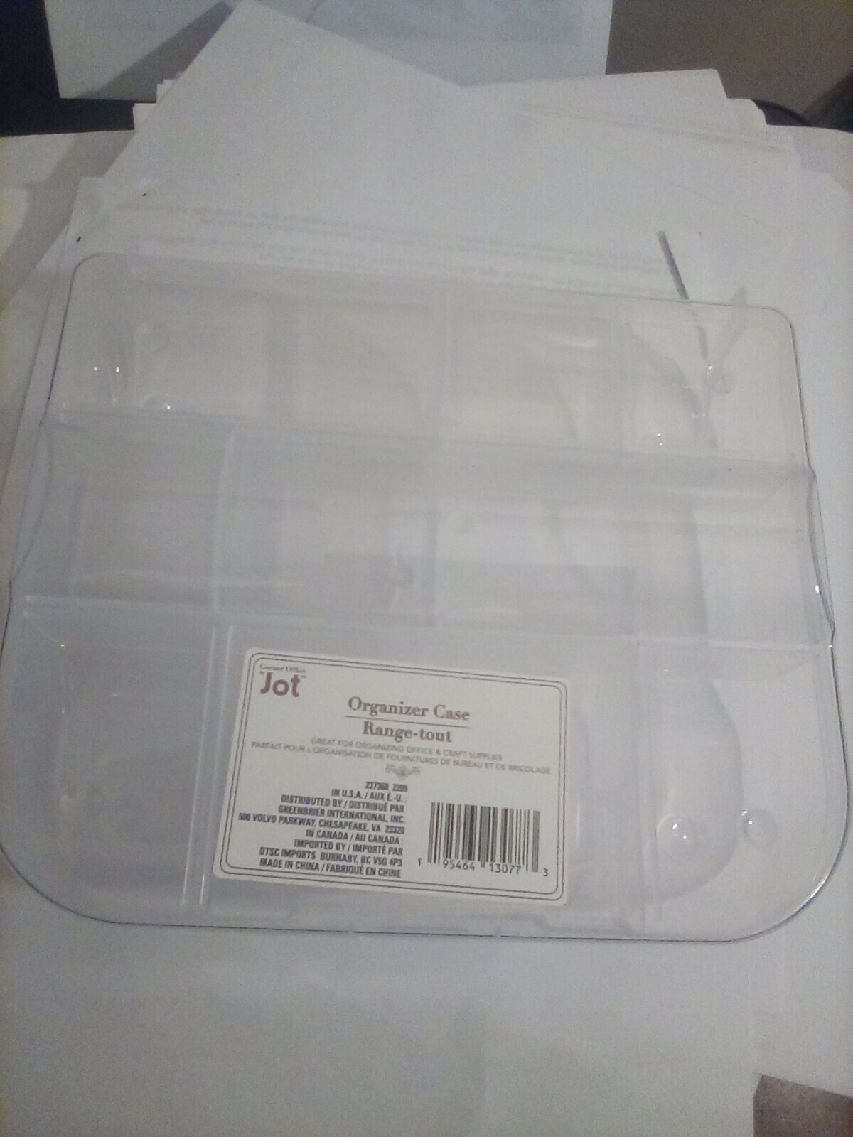 NEW JOT 9-Compartment Crafting Organizer Case Plastic FREE SHIPPING