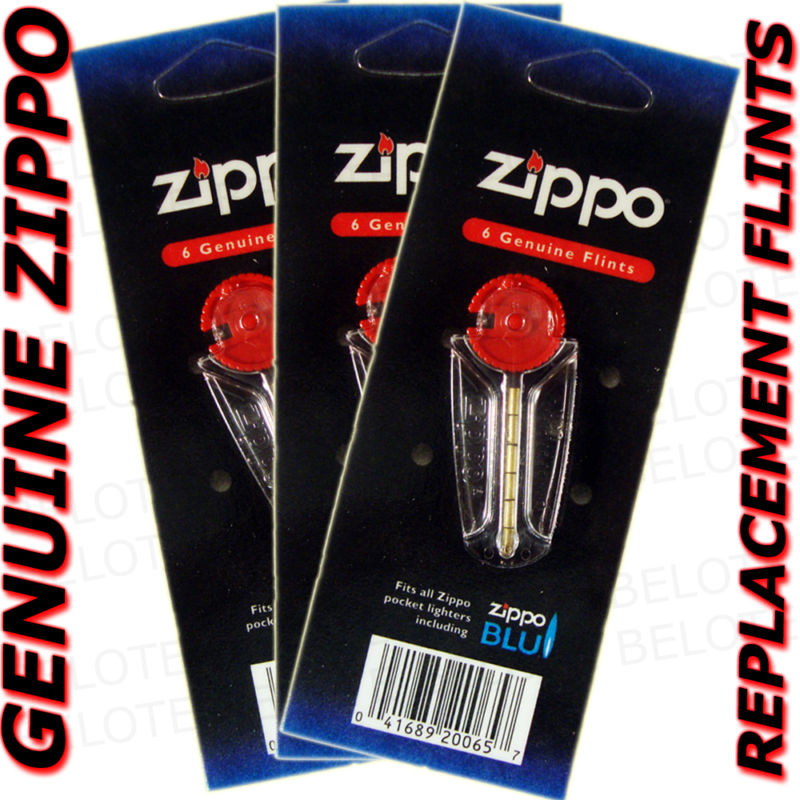 Genuine Zippo ACCESSORIES Flint 3 Packs 18 Flints NEW