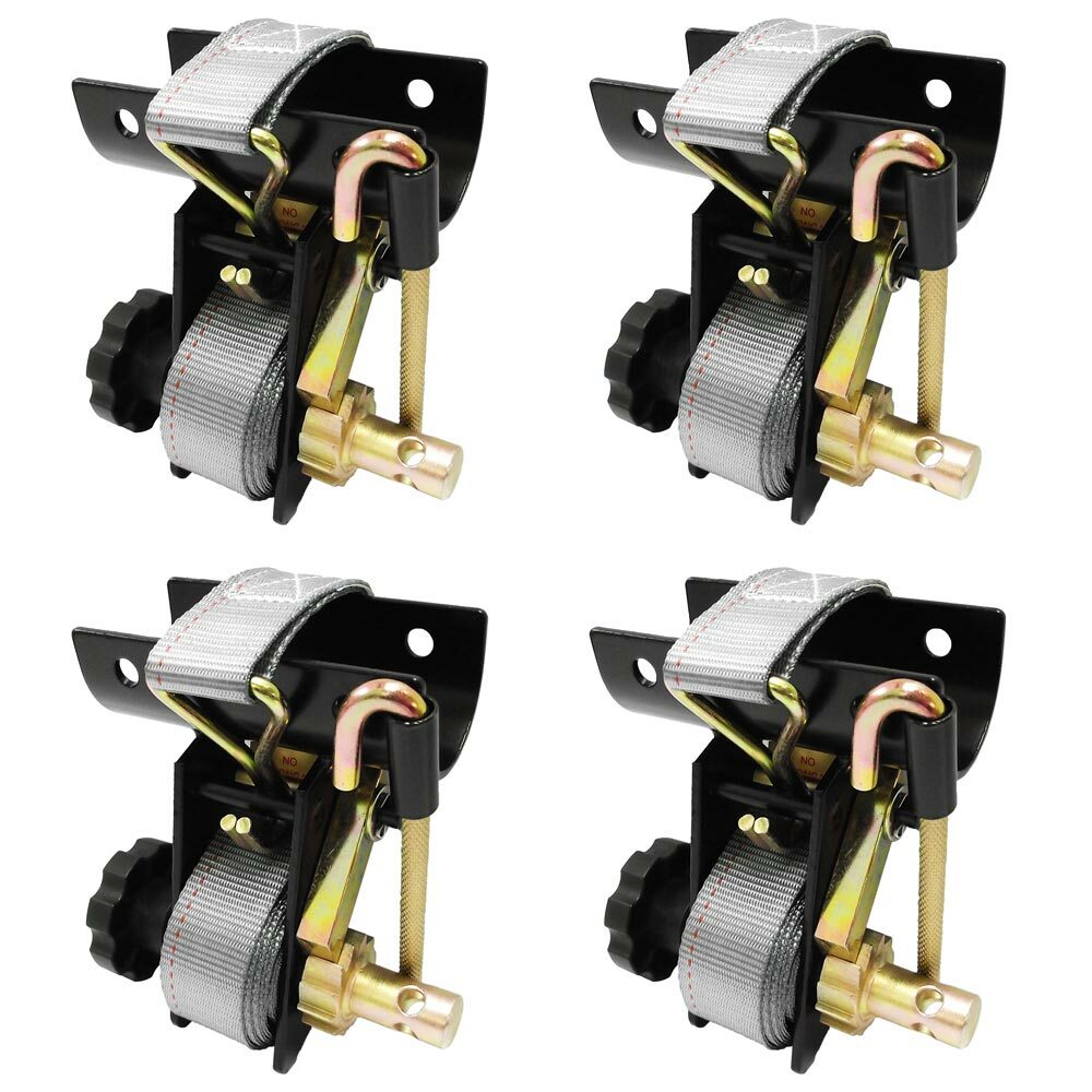 Ladder Rack Ratchet Tie-Down Straps (2 Pair) Tube Mount Replaces Buyers 5480007