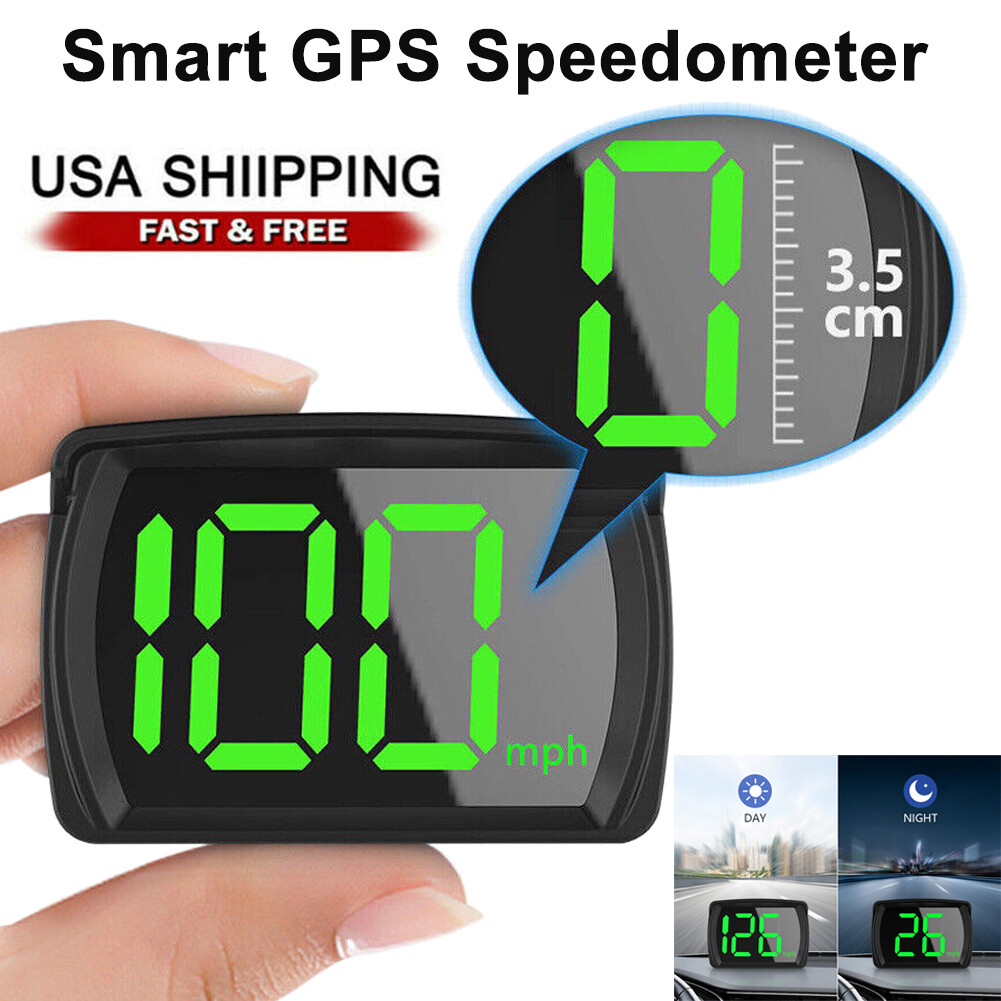 Car Truck Motorcycle Head Up Display Odometer HUD MPH GPS Digital Speedometer