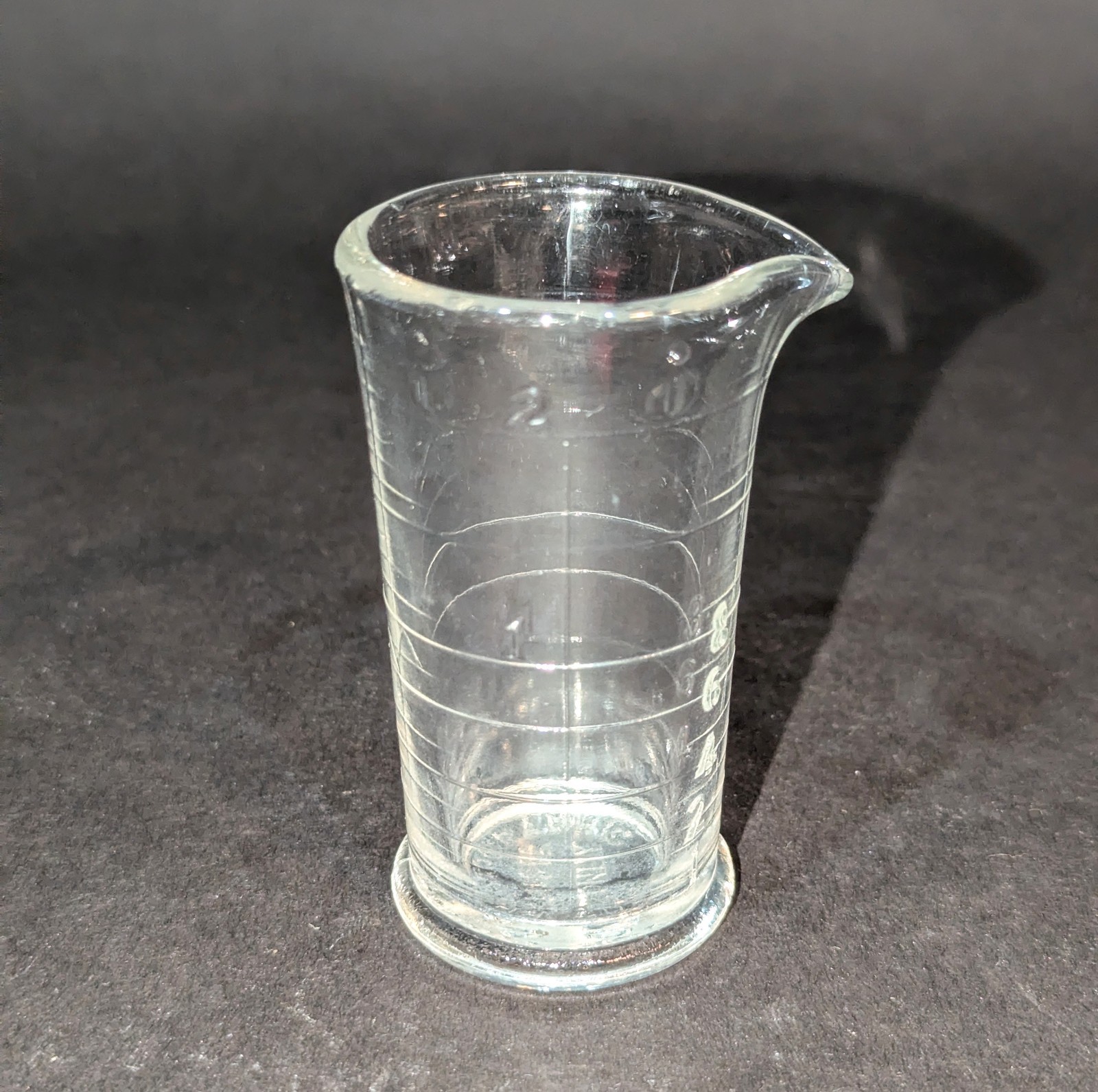 Vintage Tiny 2 Ounce Photography Chemical Beaker Dark Room Photo Developing