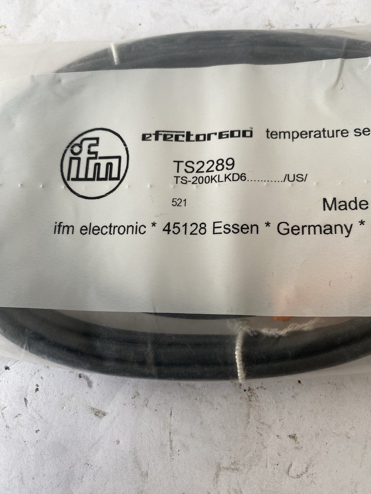 IFM TS2289 Temperature Cable Sensor TS-200KLKD6