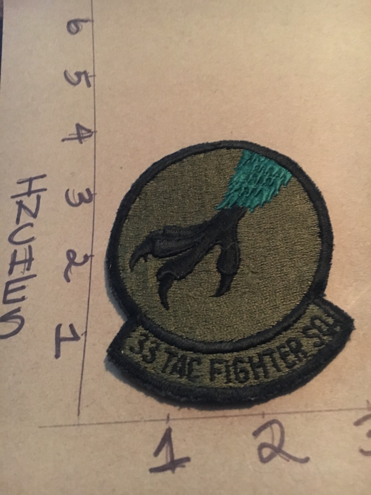 USAF 33rd Tactical Fighter Squadron subdued patch 5/22/25