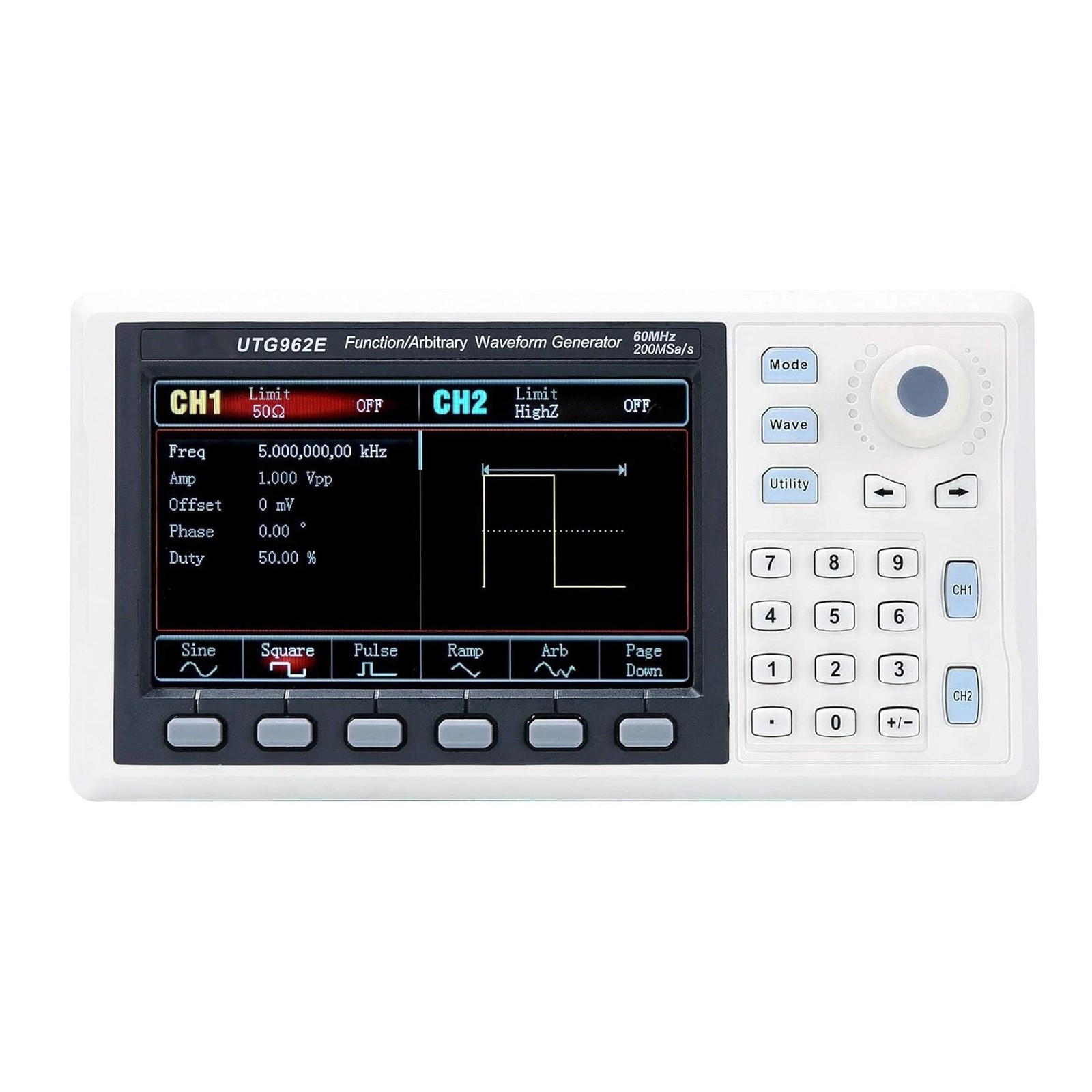 UTG962E Arbitrary Waveform Generator Function Generator Kit 60Mhz 200MSa/s B9
