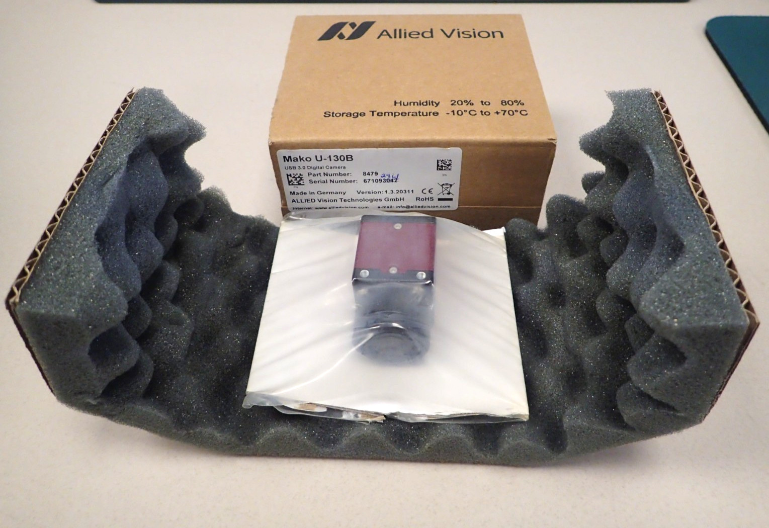 ALLIED VISION MAKO U-130B USB 3.0 DIGITAL CAMERA MONO EDMUND OPTICS 8479