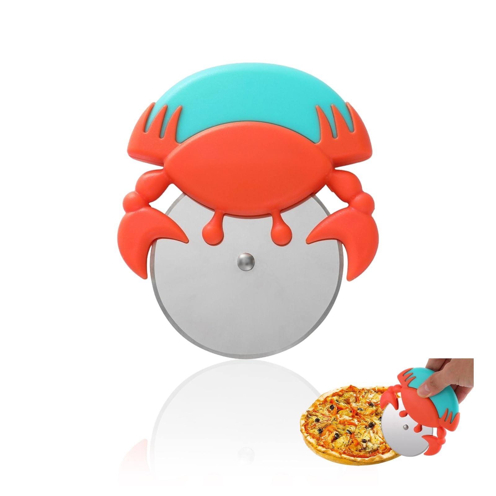 1 PACK Pizza Cutter Wheel Cover Red Pizza Cutter Wheel with Large Blades Non-...