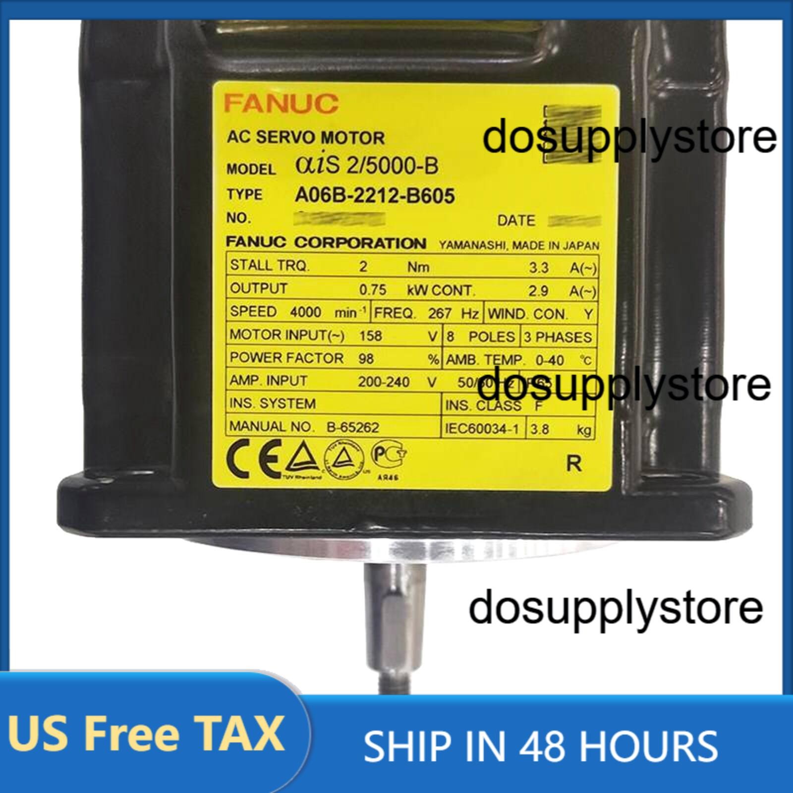 NEW FANUC A06B-2212-B605 Servo Motor