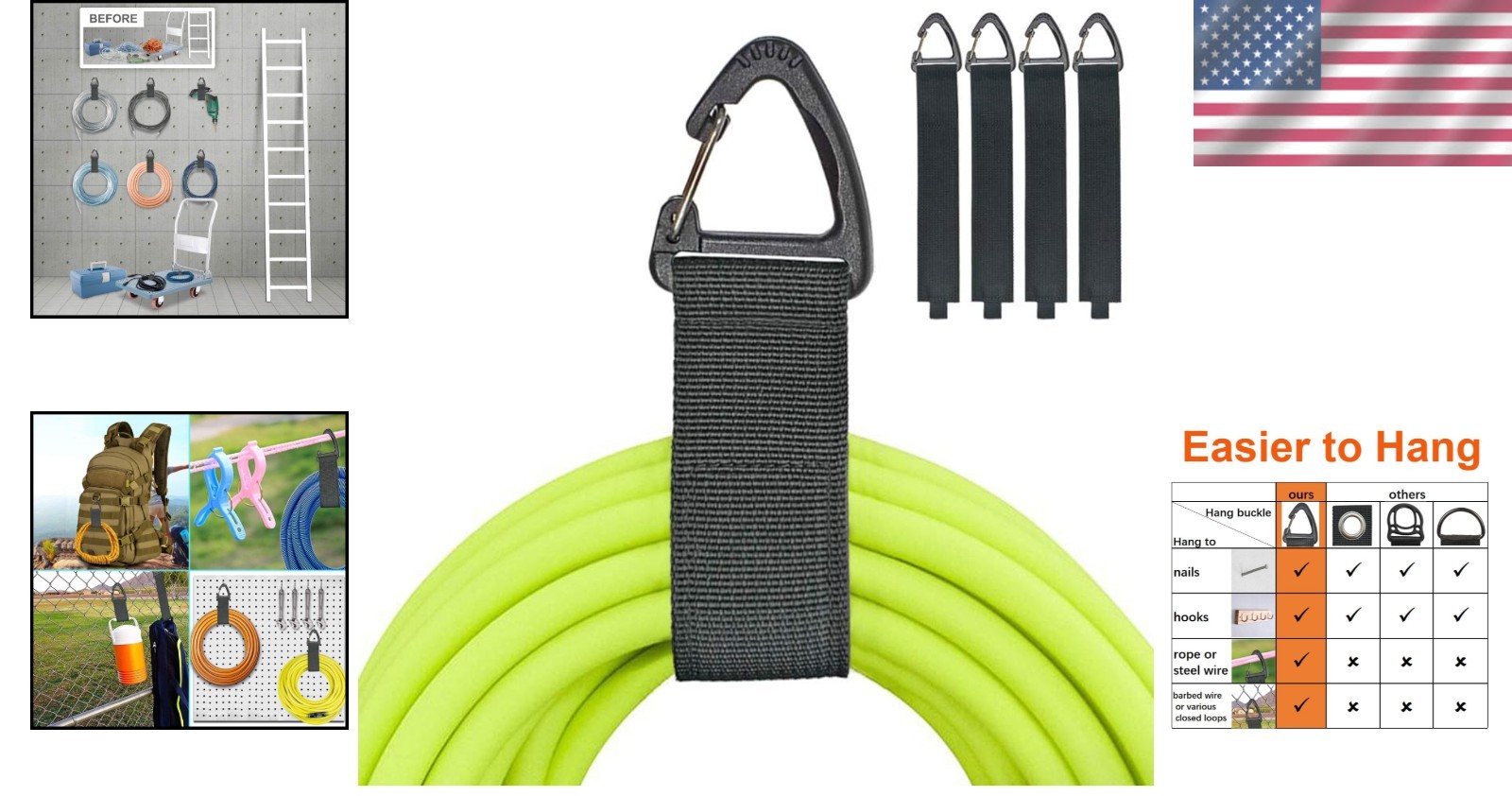 Heavy-Duty Extension Cord Strap – 16 Inches for Maximum Storage Efficiency
