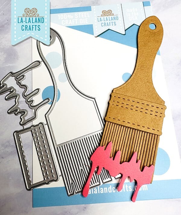 PAINT BRUSH DIE-La-La Land Crafts-Marci & Luka Stamps-Steel/Wafer Dies