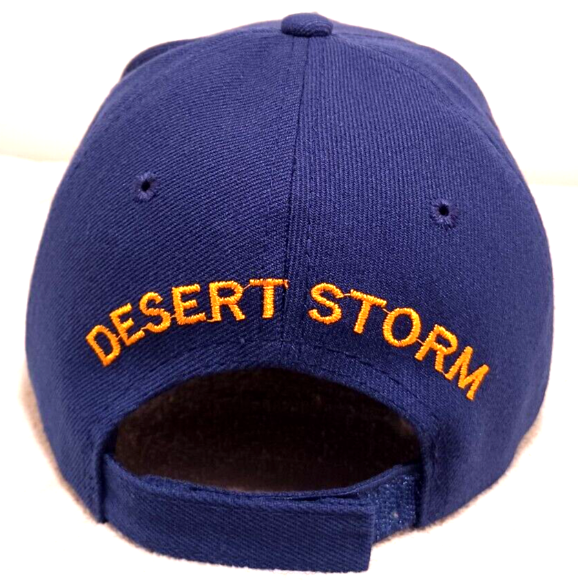 DESERT STORM VETERAN MILITARY CAP NAVYBLUE HAT WITH SHADOW