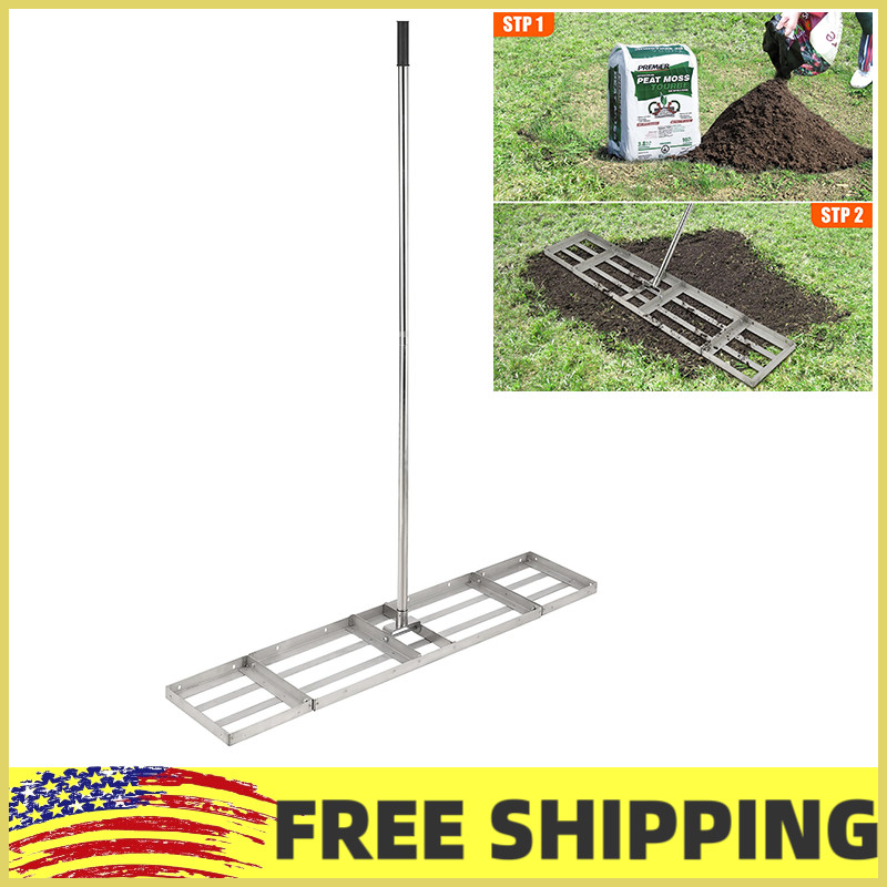 30"/36"/48" Lawn Leveling Rake Lawns Heavy Duty Landscape Rake for Backyard,Farm