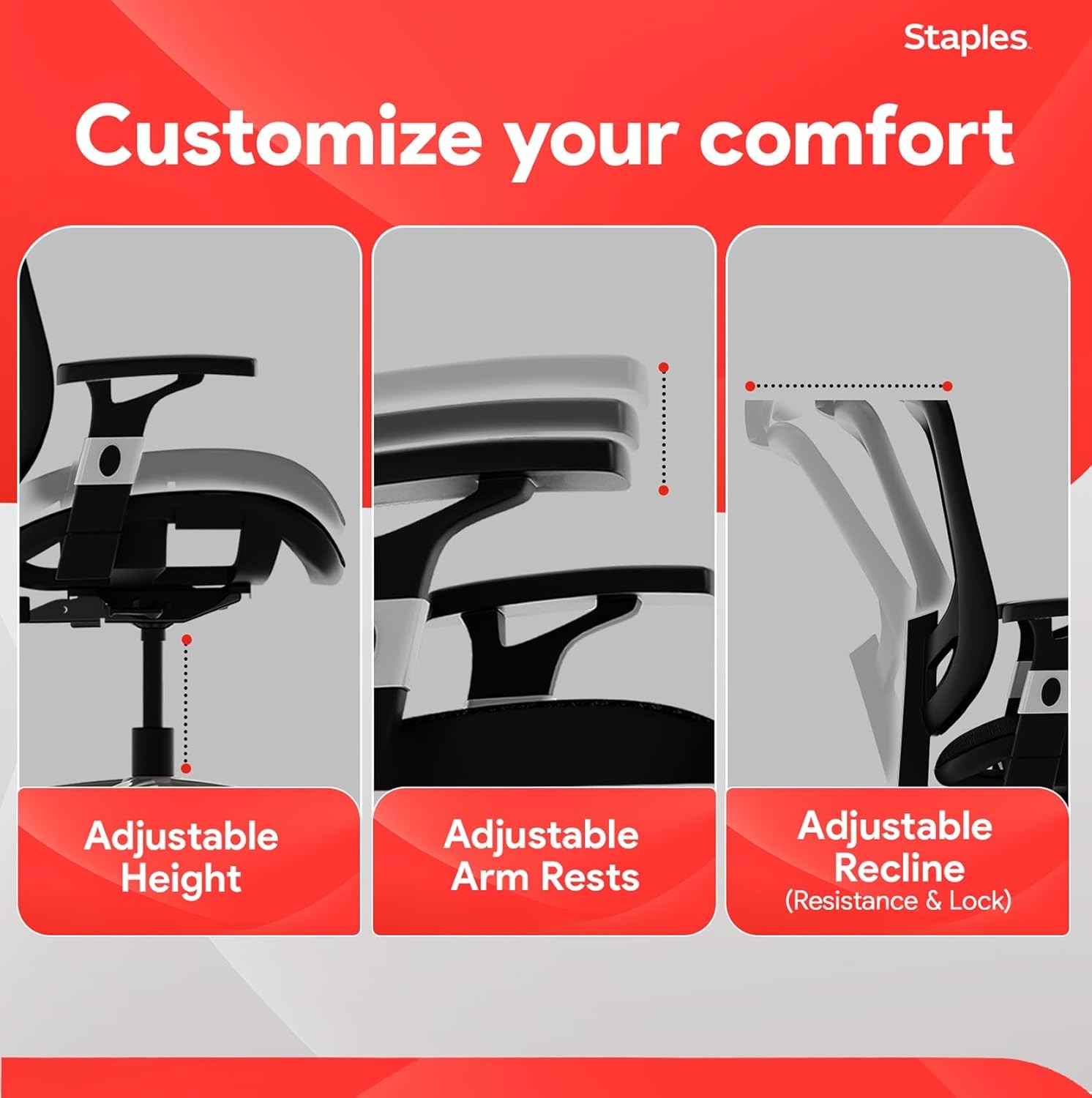 Hyken Ergonomic Task Chair, Mesh, Ergonomic, Lumbar Support, Swivel, Black