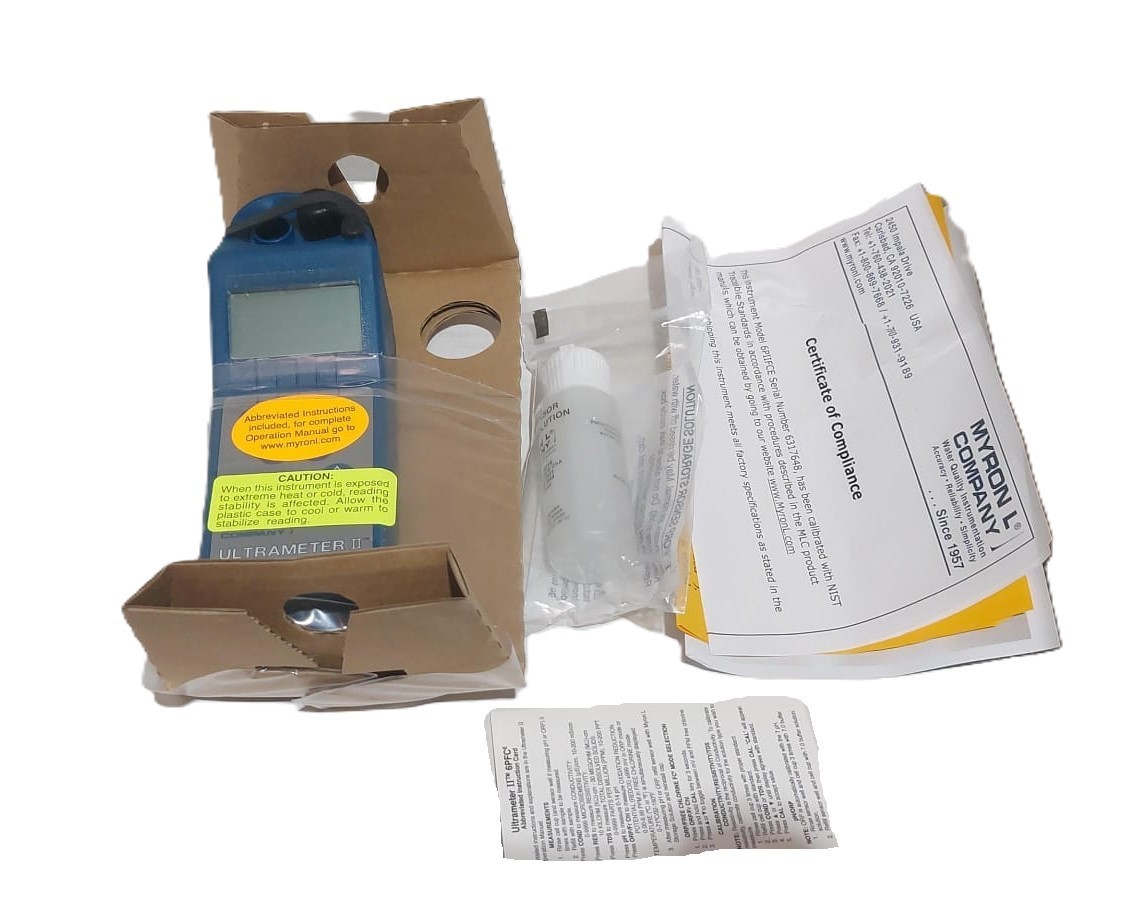 Myron L 6PIIFCE Ultrameter II Water Quality Meter w/ Chlorine Equivalent Kit