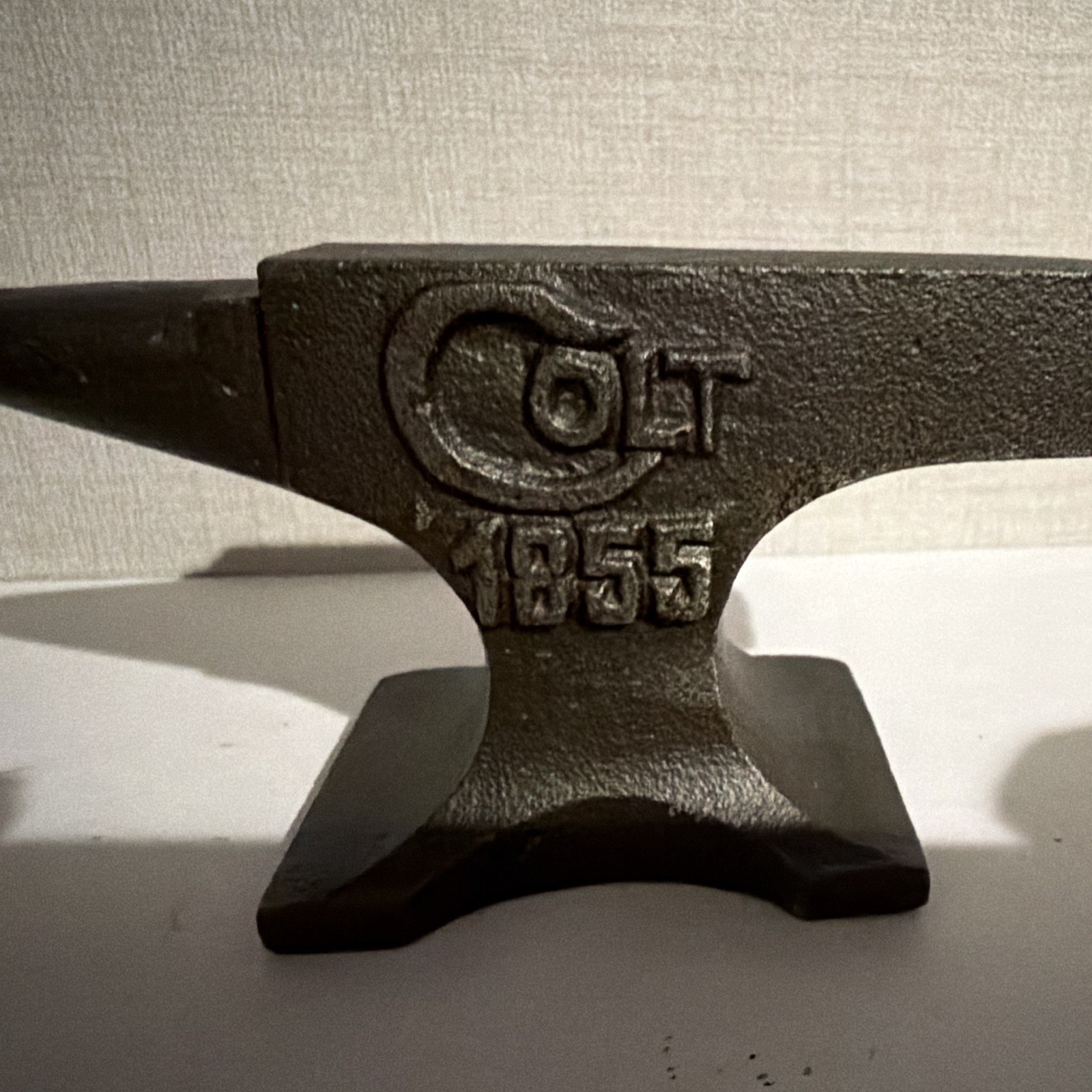 Colt 1855 Cast Iron Mini Anvil Anvil Marked "COLT 1855"