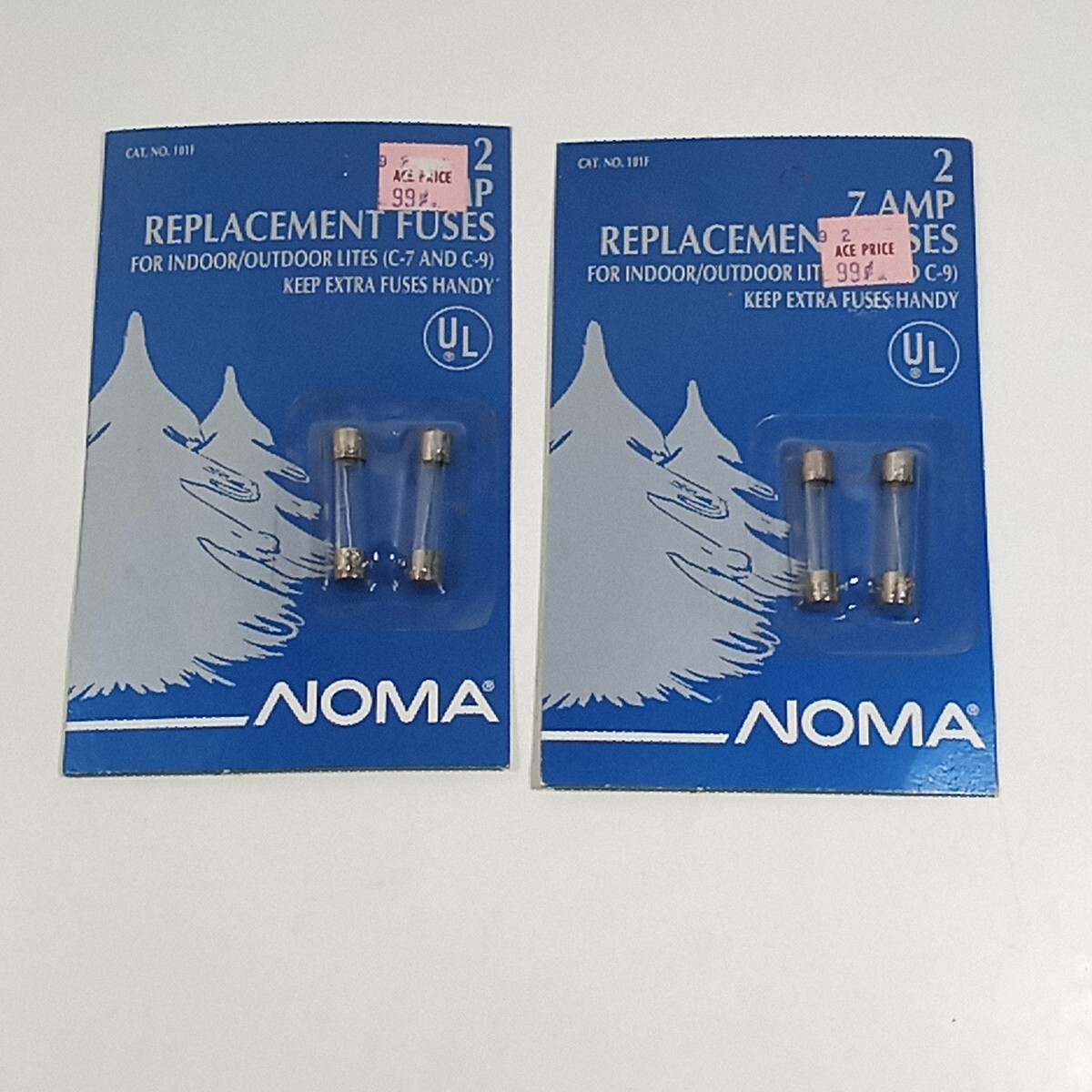 NOMA 7 AMP FUSES  FOR INDOOR/OUTDOOR LITES C-7 & C-9 Vintage QTY 4 New
