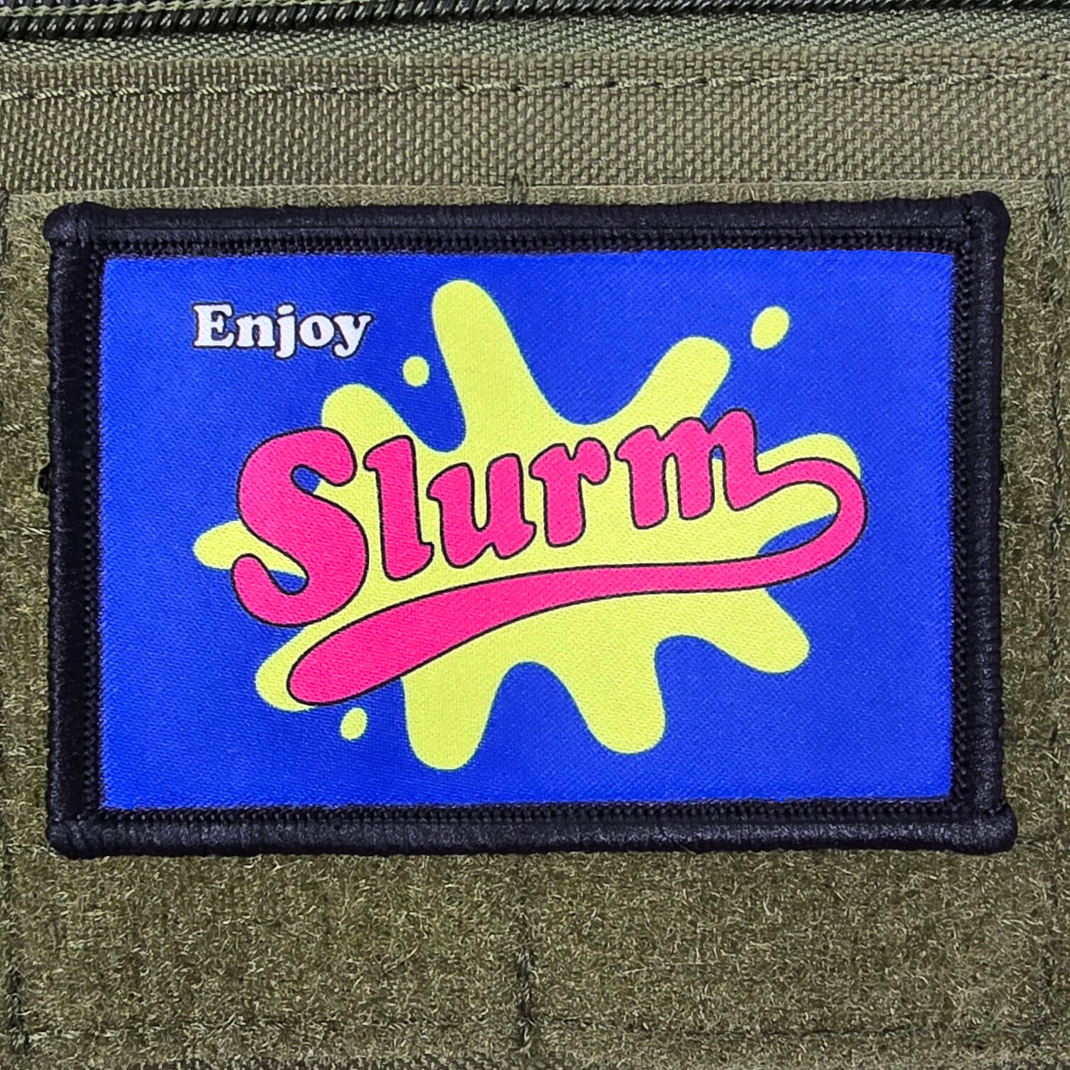 Slurm Patch Drink Moral Tactical Meme Military Army USA Flag Hook & Loop 3x2