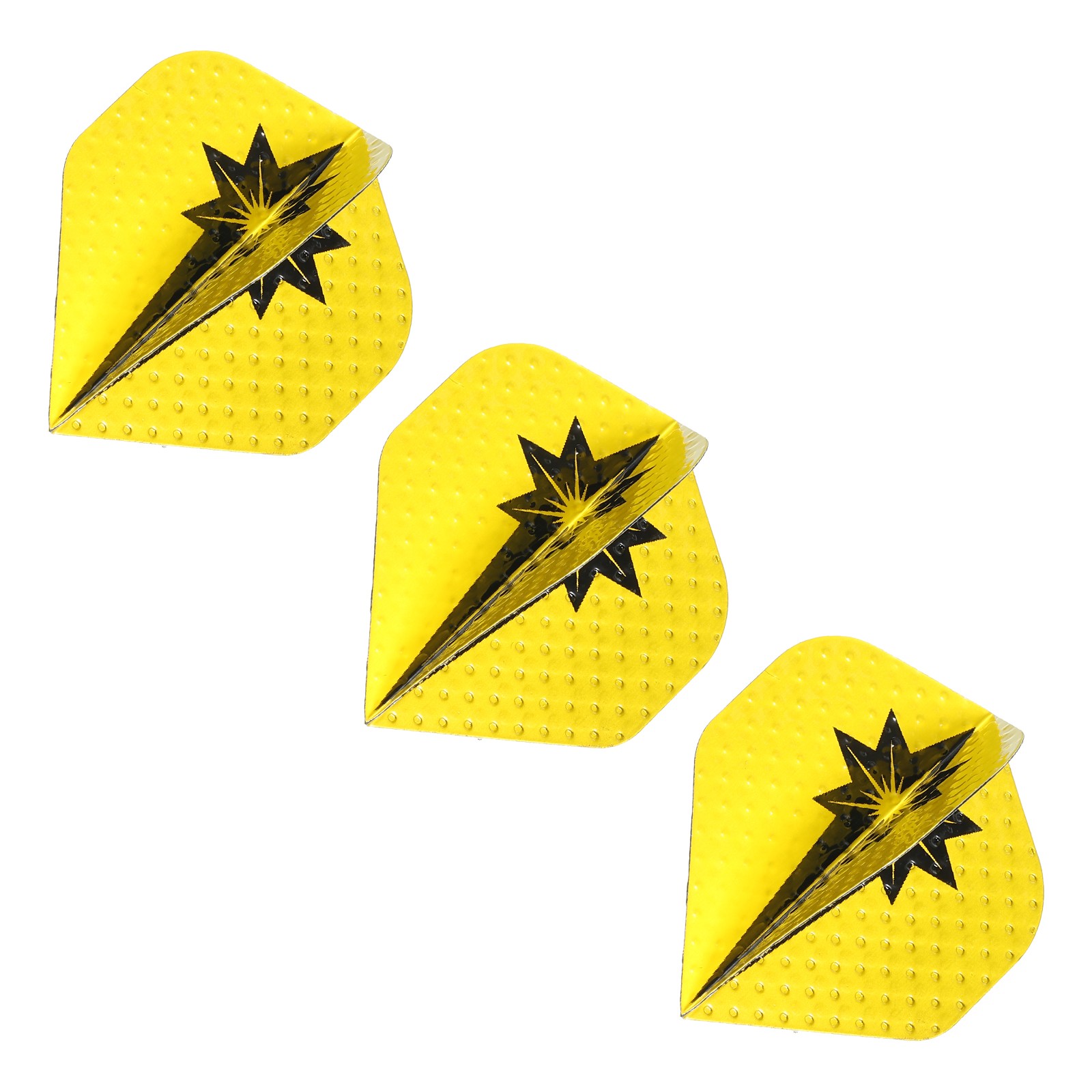 Slim Dart Flights, 3 Pack Aluminum Foil Dart Accessories, Black Yellow