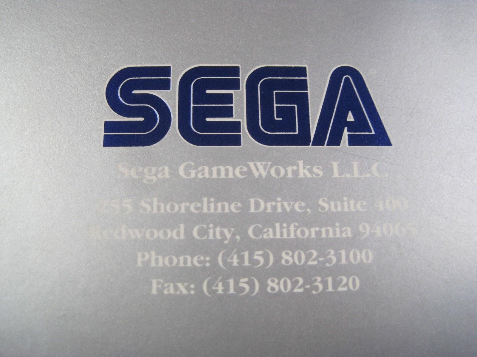 Vintage SEGA Gameworks LLC Folder Portfolio XLNT Condition