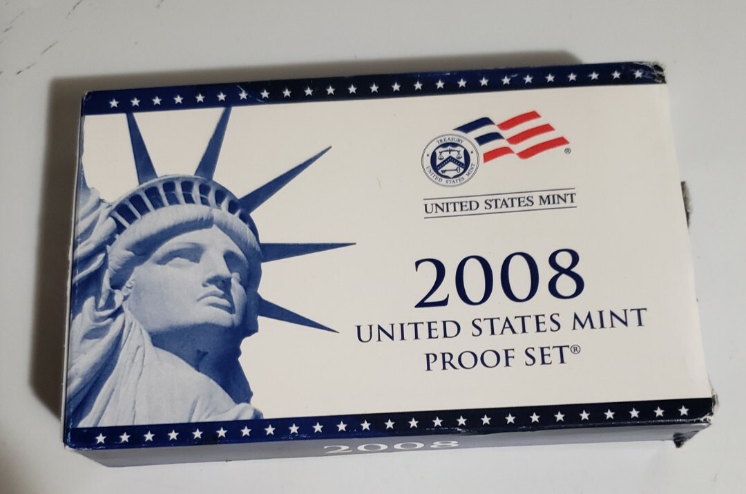 2008 US MINT 14 COIN PROOF SET IN OGP, BOX, COA