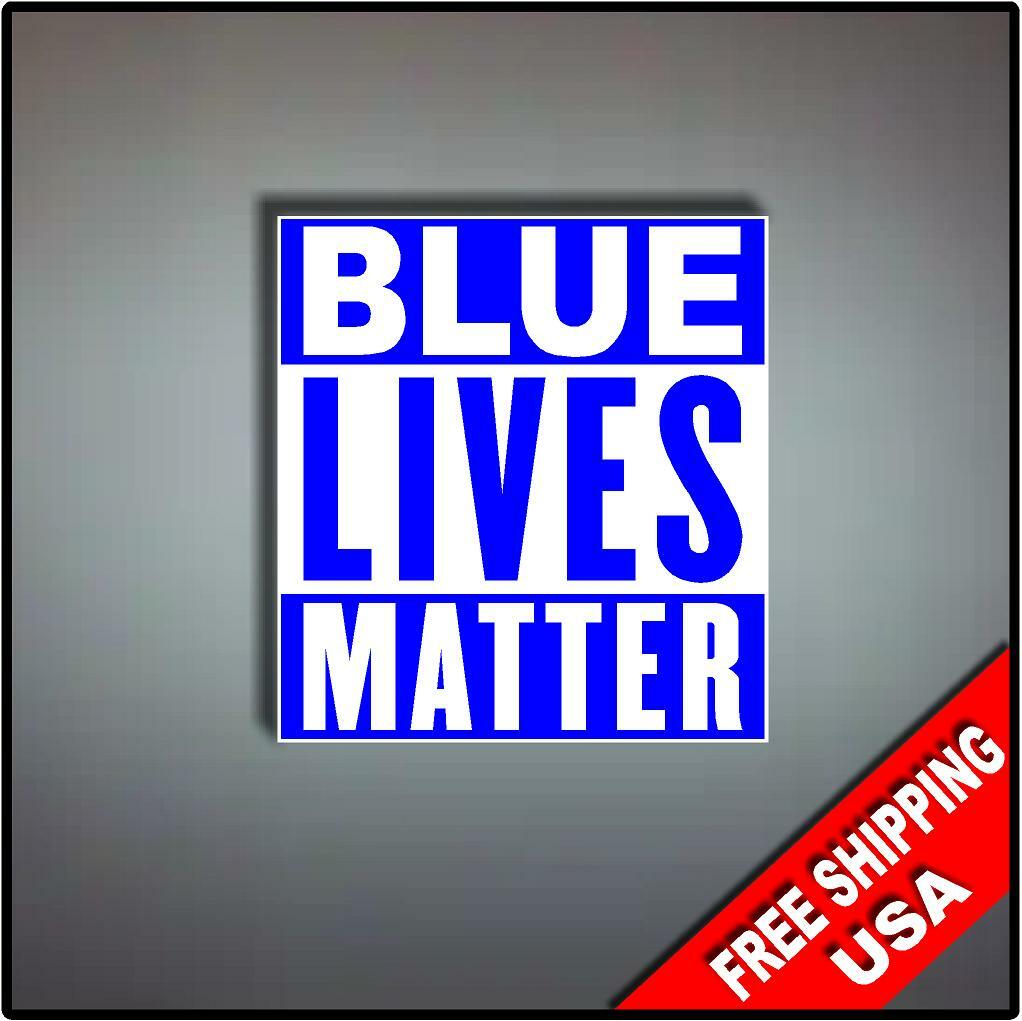 Set of 2 Blue Lives Matter BLM 4" Vinyl Decal Stickers Vehicle LE Police Law