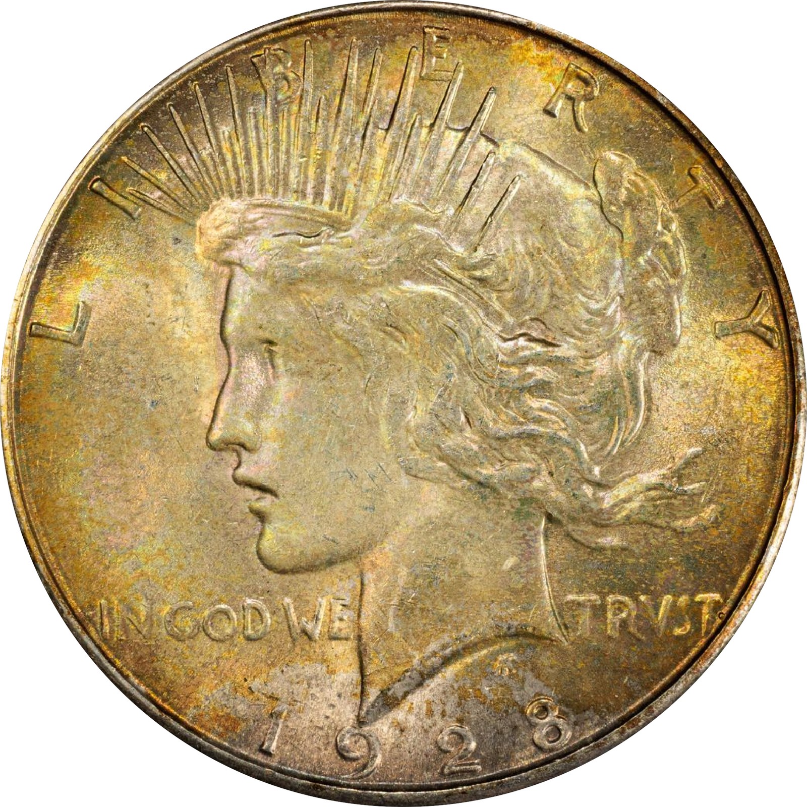 1928 S MS64+ Peace Dollar PCGS 57546182