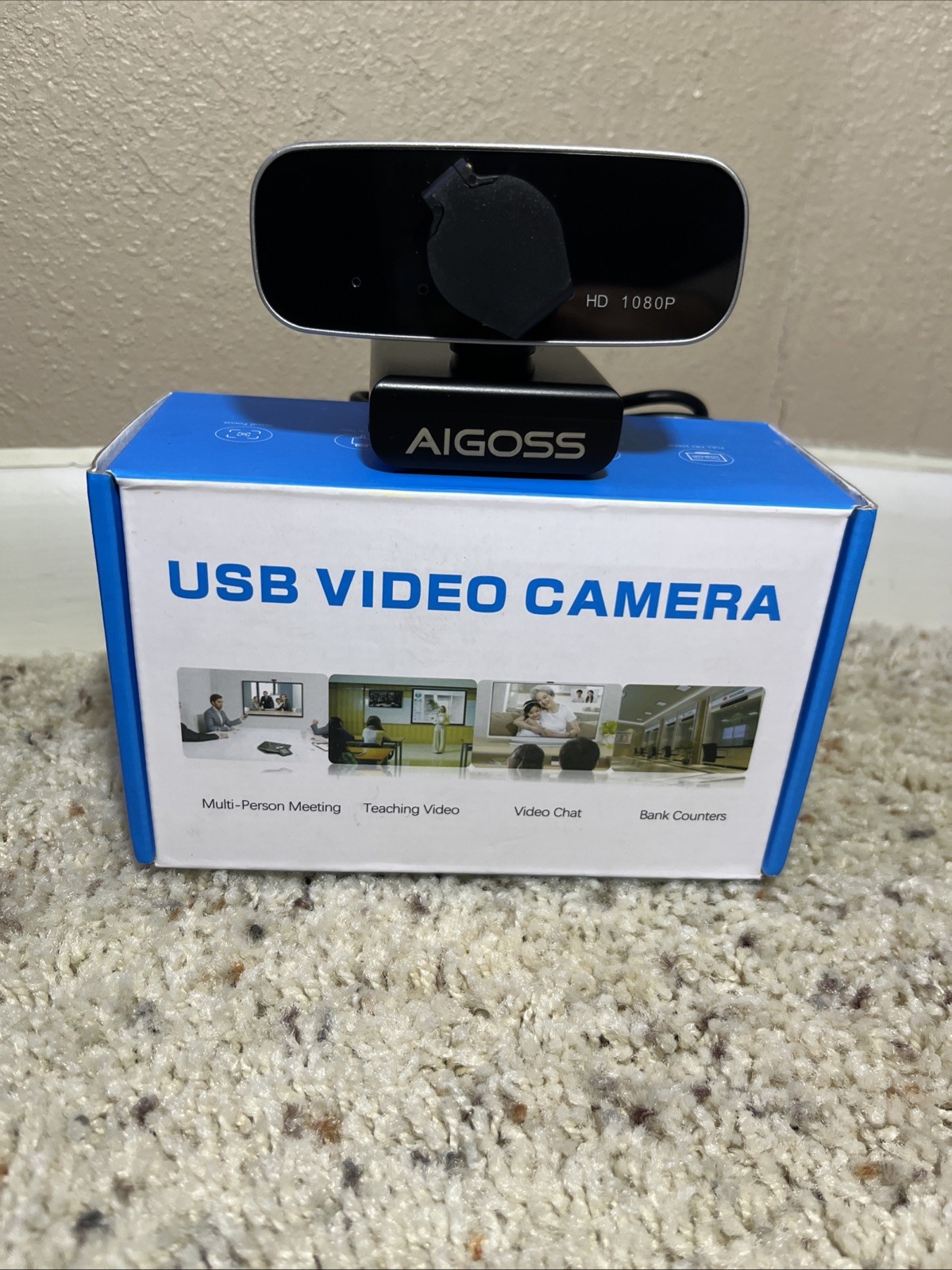 Aigoss USB video Web Camera New Open Box Full HD 1080P