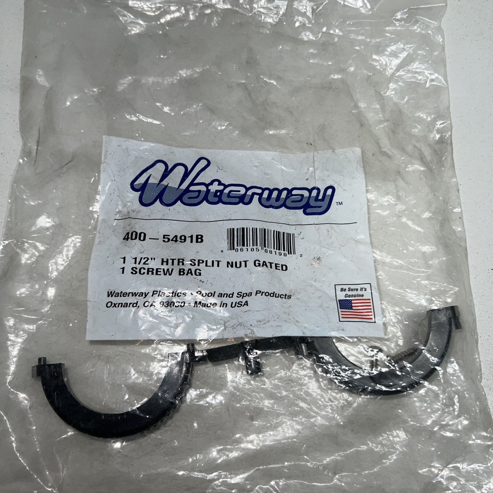 5x Waterway 400-5491B 1.5" Split Nut with Screw