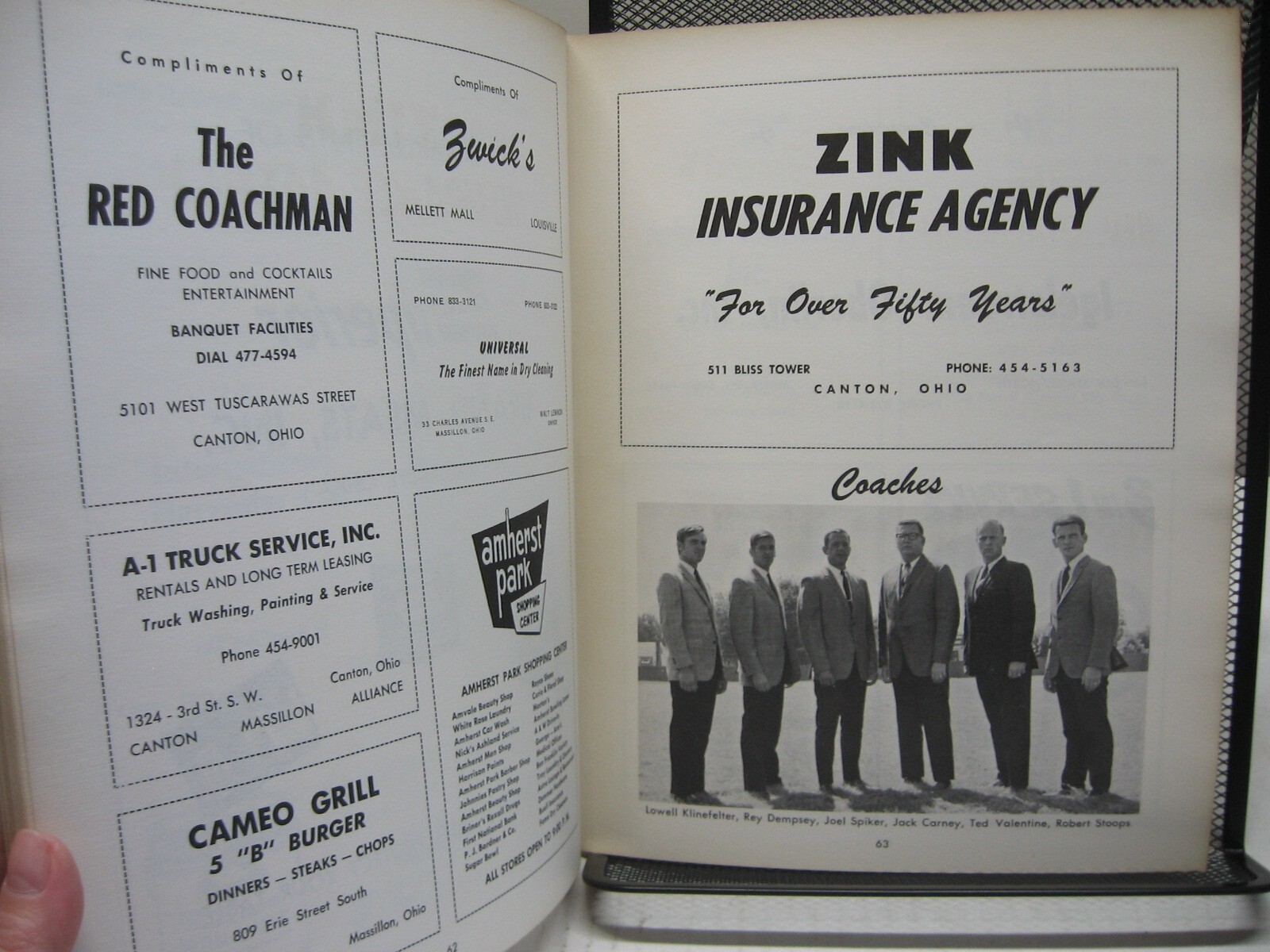1969 Football Program Central Catholic Crusaders vs Canton South