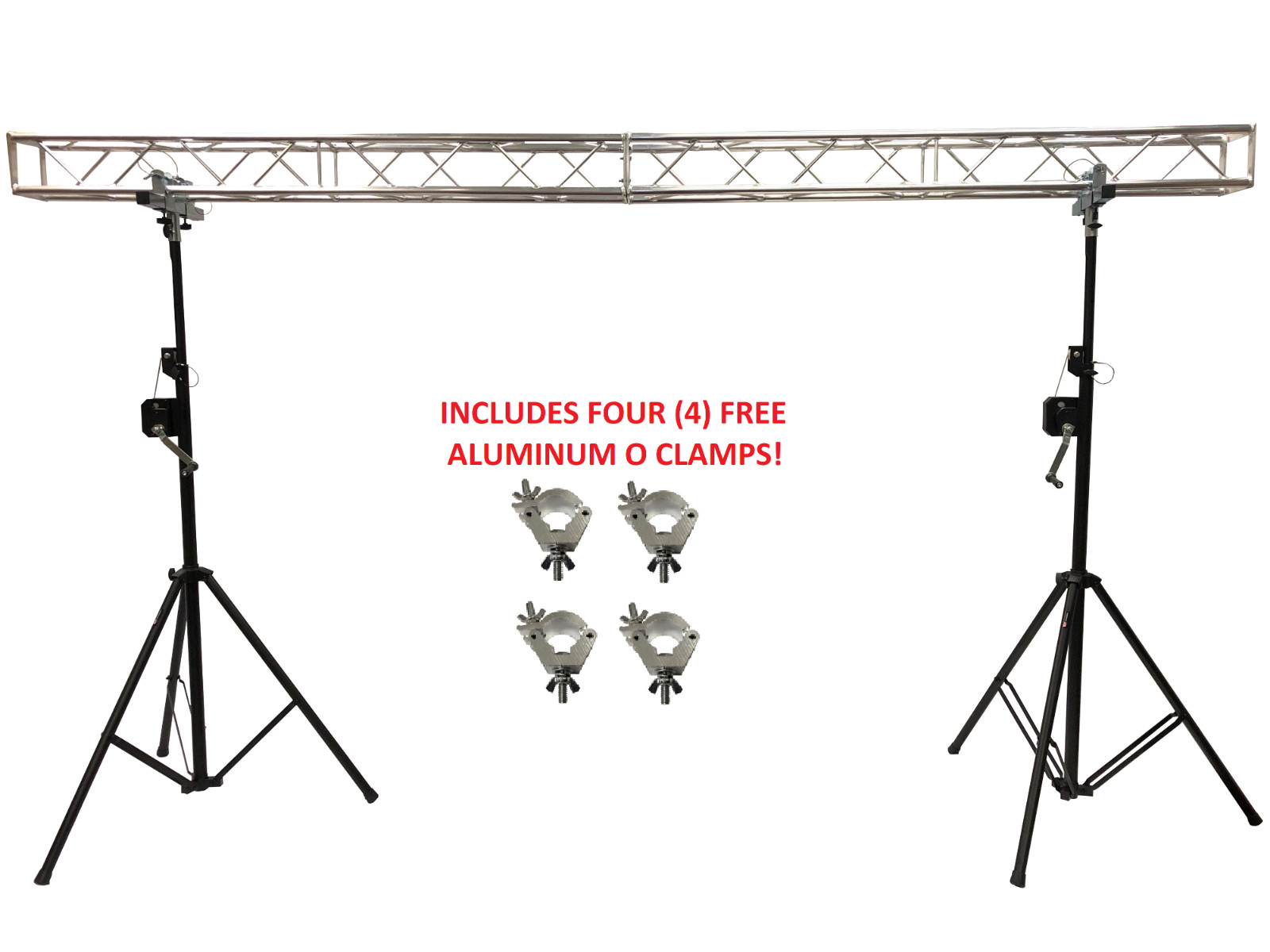 13' Wide W/10' Crank Stands Square Aluminum Trussing Mobile DJ Lighting System