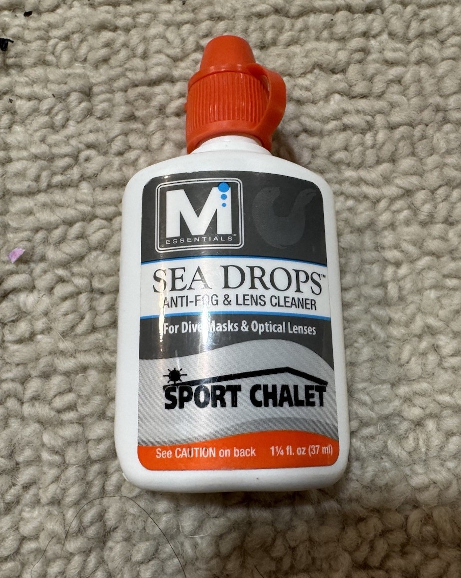 GearAid Sea Drops Anti-Fog Defog Defogger Scuba Dive Snorkel Mask Lens Cleaner