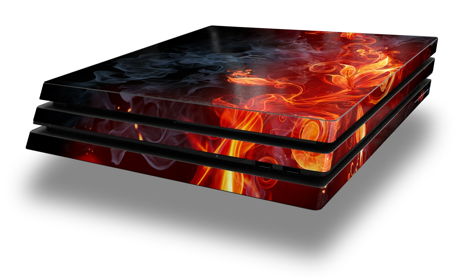 Skin for PS4 Pro Console Fire Flower