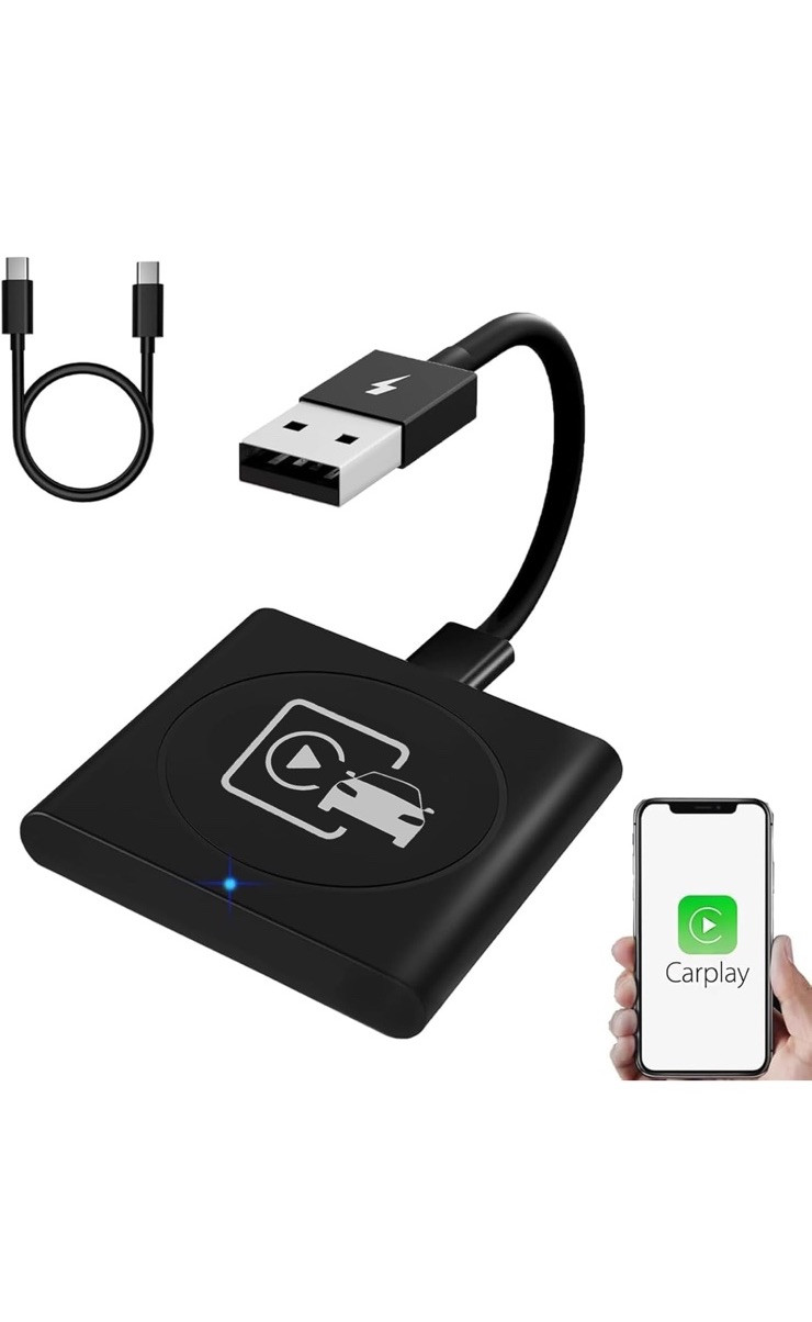 Wireless Carplay Adapter for Apple iPhone iOS 10+, Converts Wired to Wireless
