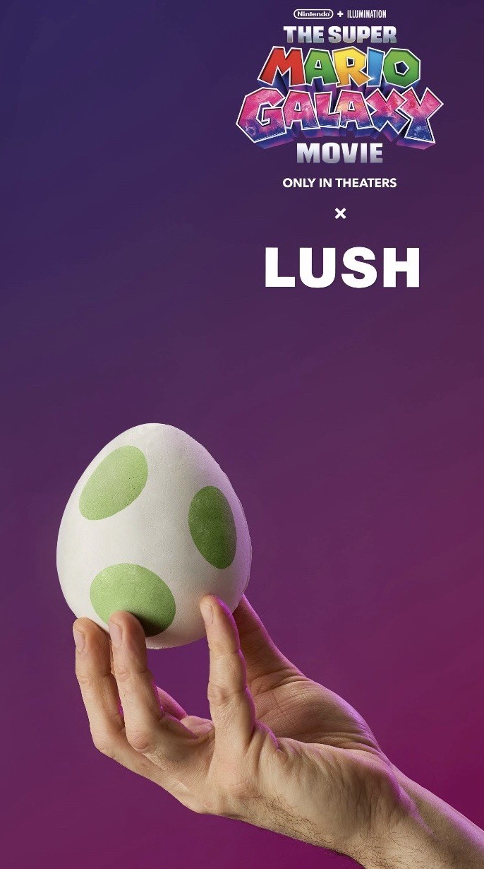 Lush X Super Mario Galaxy Movie YOSHI EGG BATH BOMB Limited Edition NEW Easter