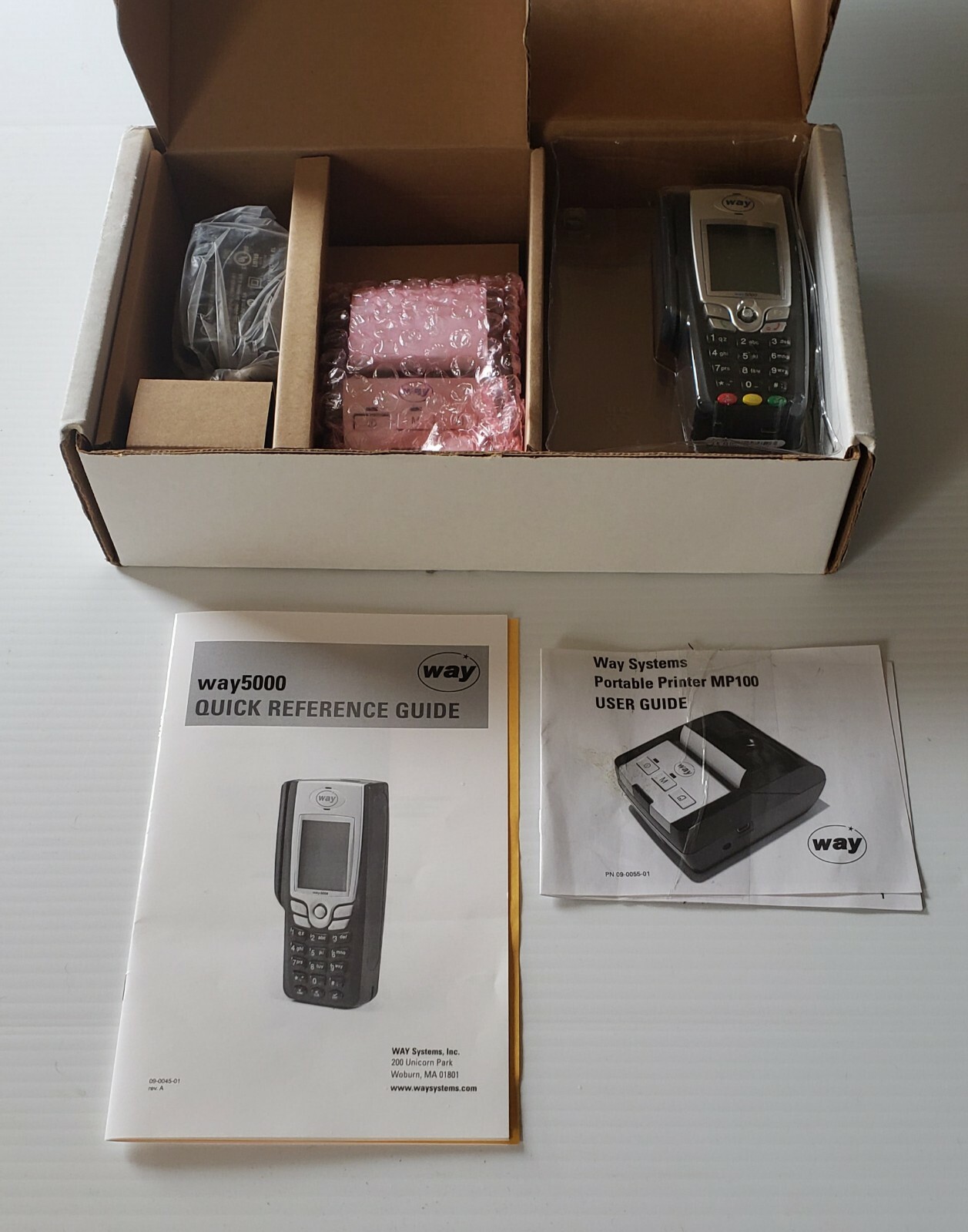 Verifone Way 5000 Keypad + Way System MP 100 Portable Printer. New open box.
