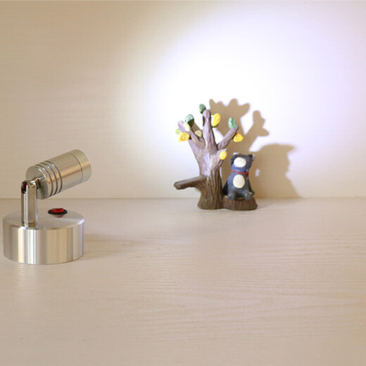 3W LED Picture Light Battery-Powered Reading Lamp Button Spotlight Wine Cabinet
