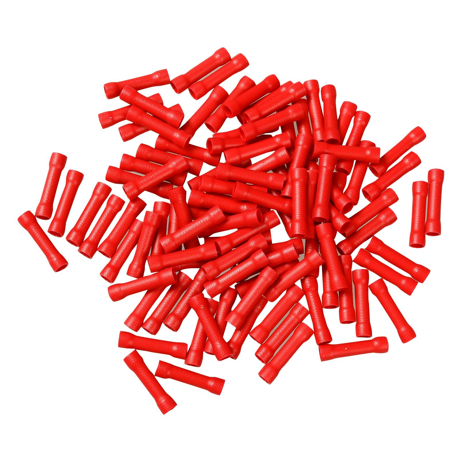 22-18 Gauge Wire Butt Connectors AWG Ga Car Radio Terminals Red 100PCS New