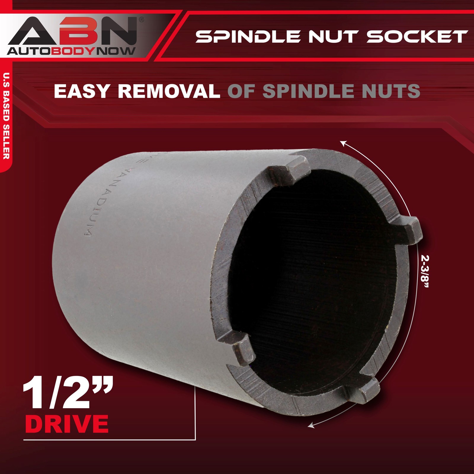ABN | 4WD Spindle Socket Hub Socket Hub Nut Socket w/ 4 Outer – 1/2 to 3/4 Ton