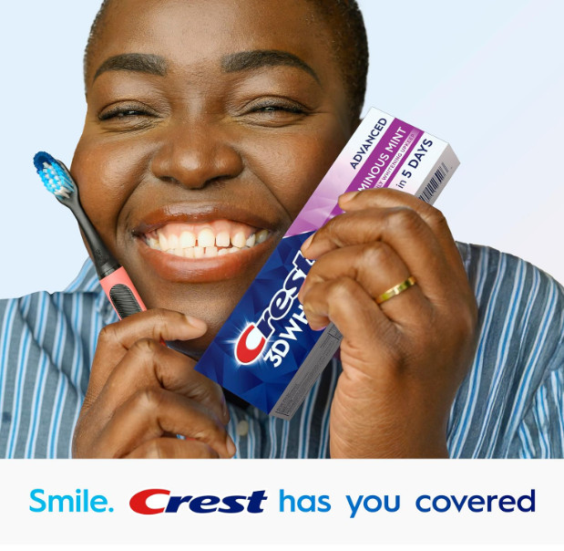 Crest 3D White Advanced, Teeth Whitening Toothpaste for Adults, 3.7 oz, 4 Pack,