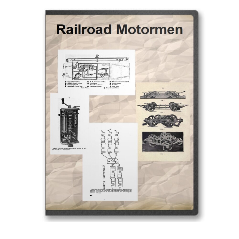 Railroad Motorman Conductor - 4 Historic Train Books CD  D325